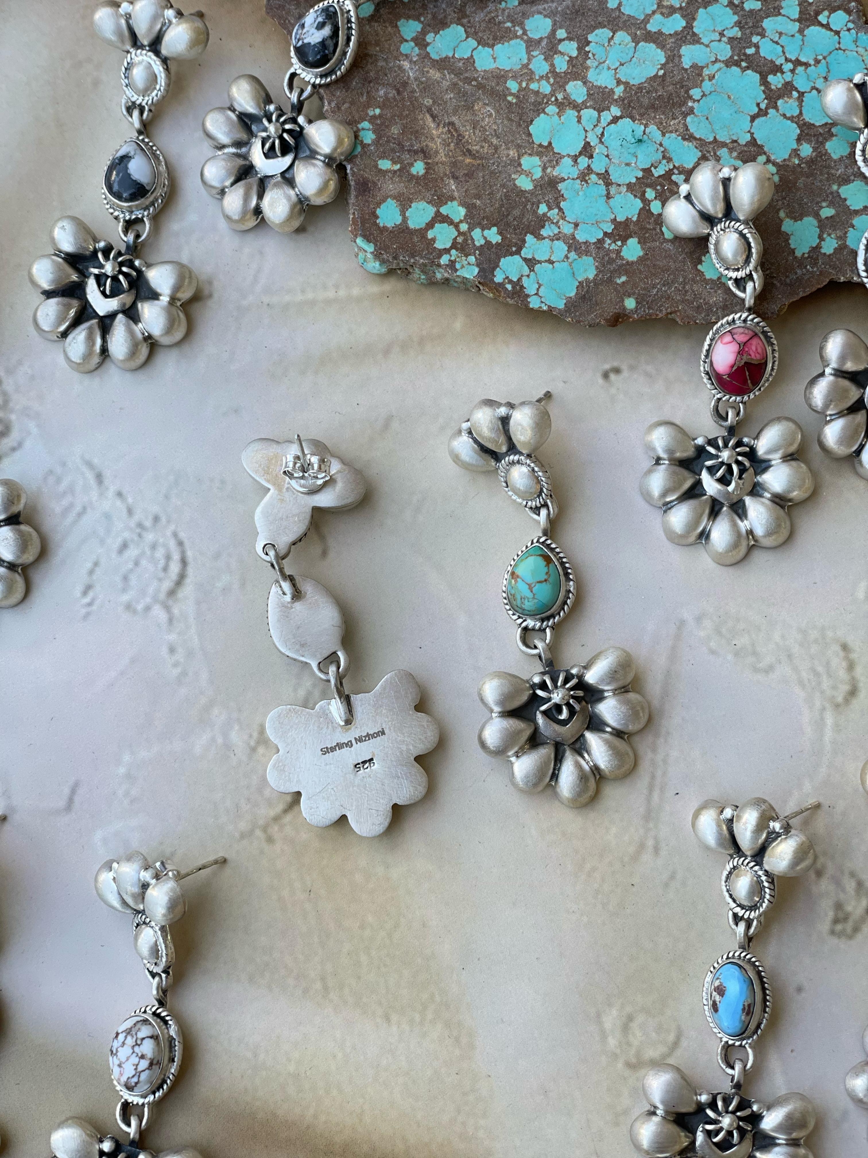 Handmade Sterling Silver Post Dangle Earring