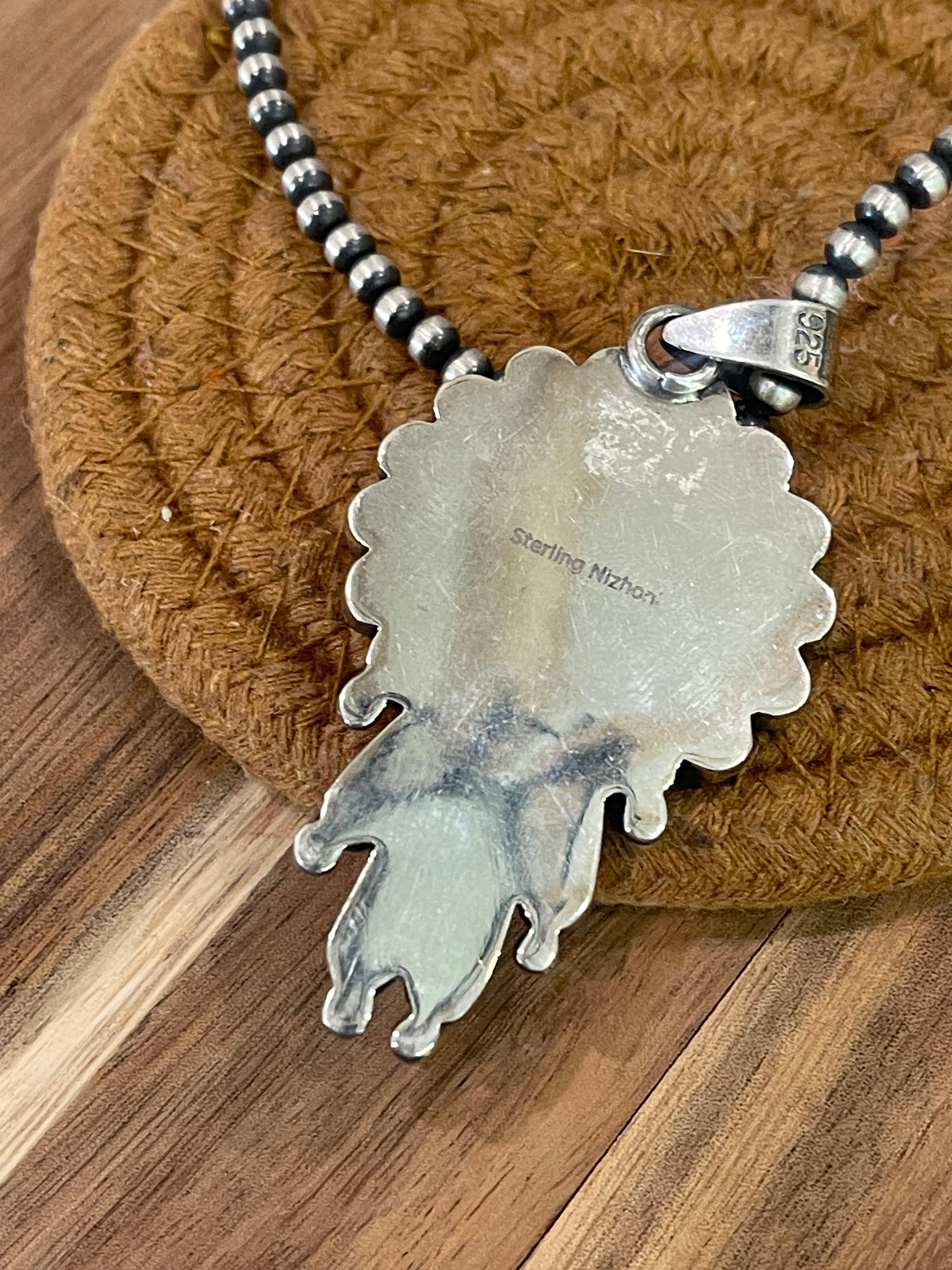 Handmade Sterling Silver & Multi Stone Sunface Pendant