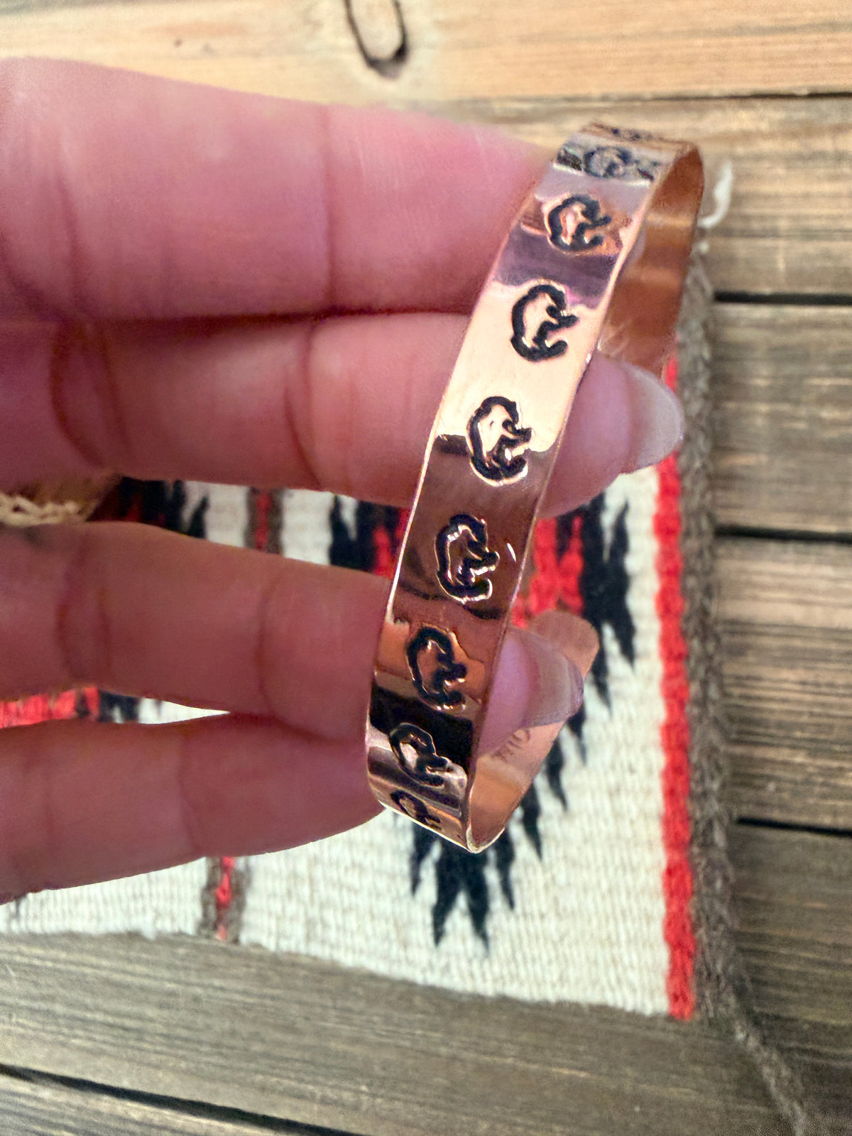 Handcrafted Copper Buffalo Cuff Bracelet