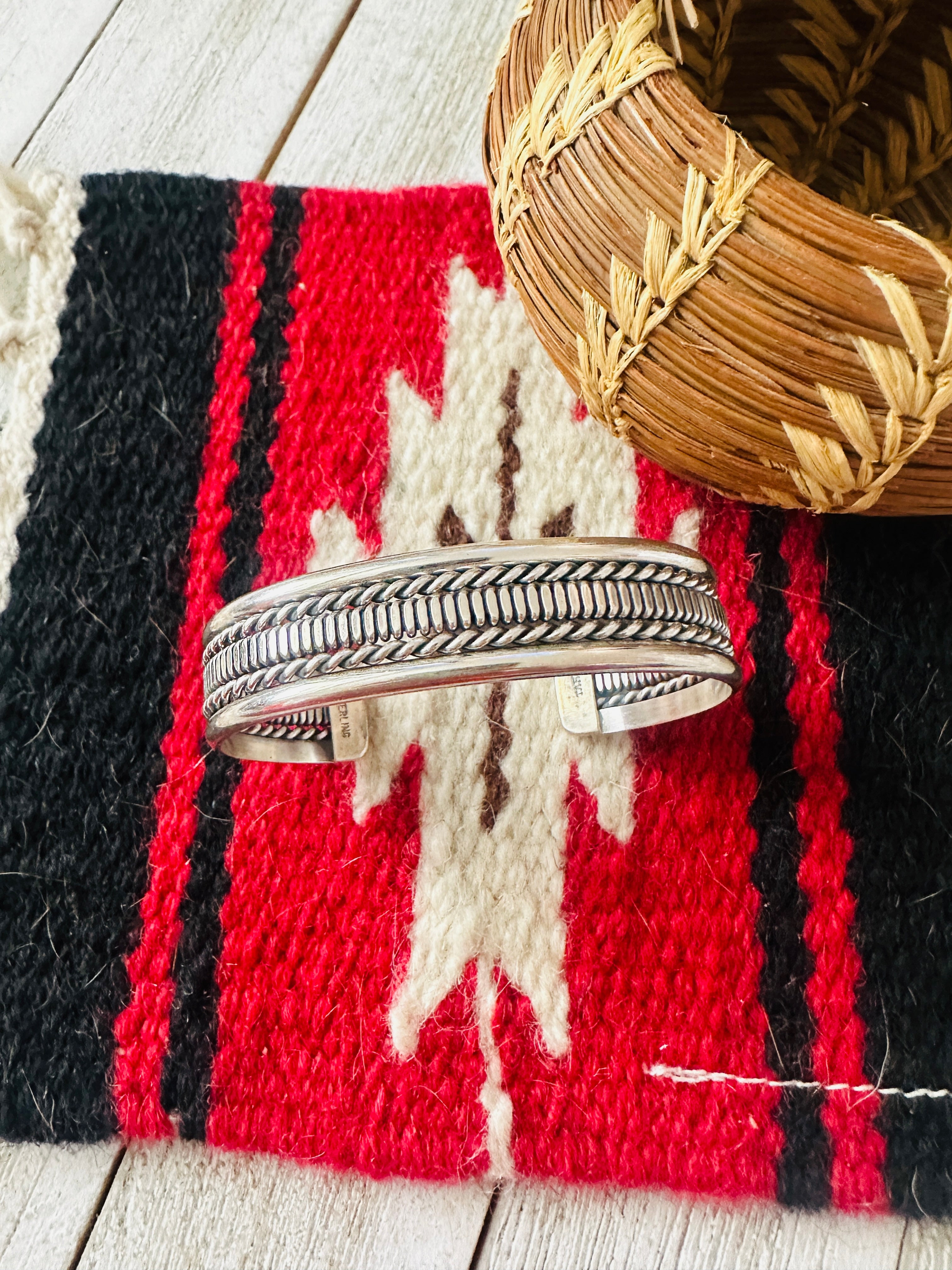 Handcrafted Twisted Sterling Silver Cuff Bracelet