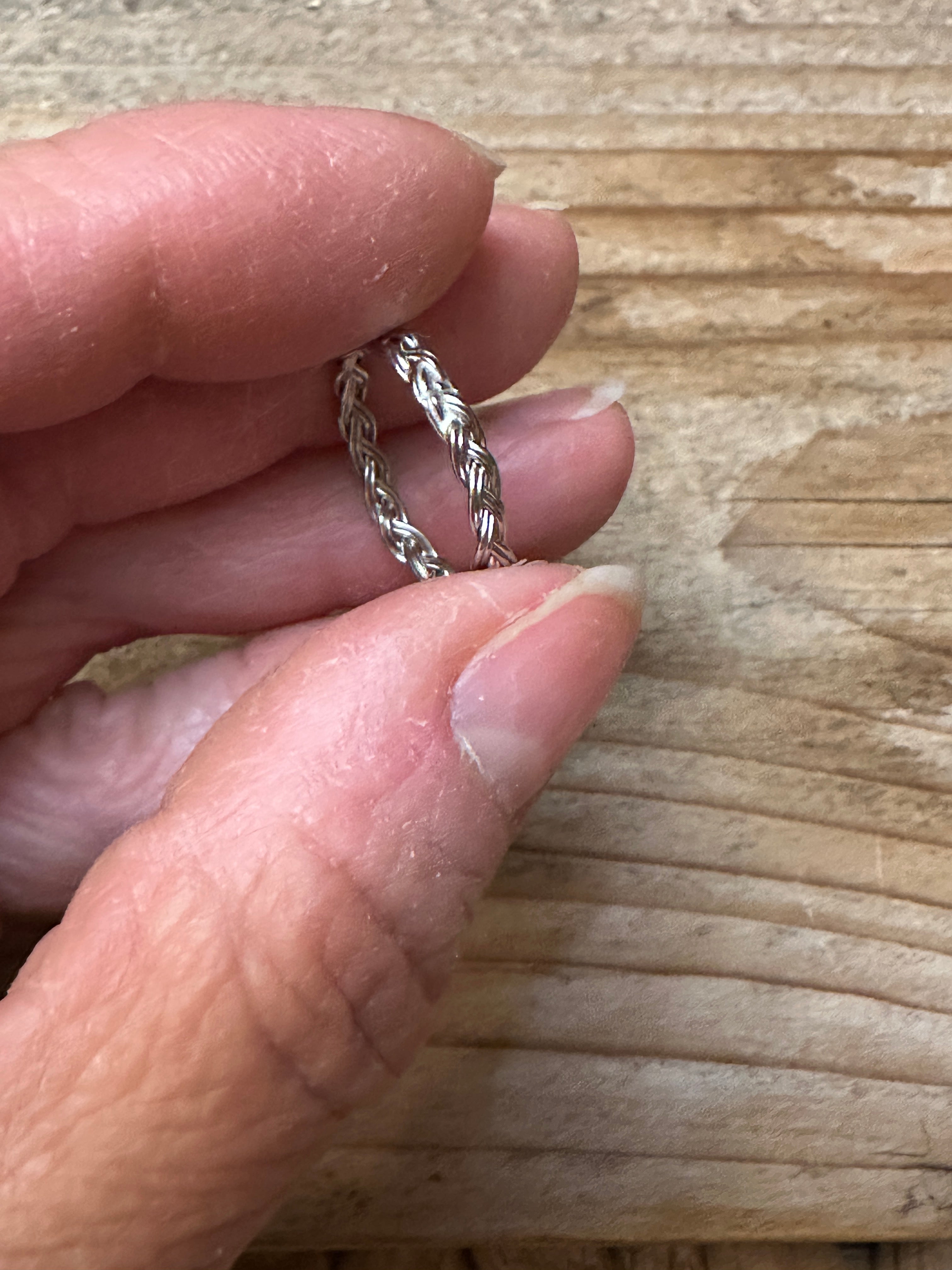 Sterling Silver Braided Twist Band Ring