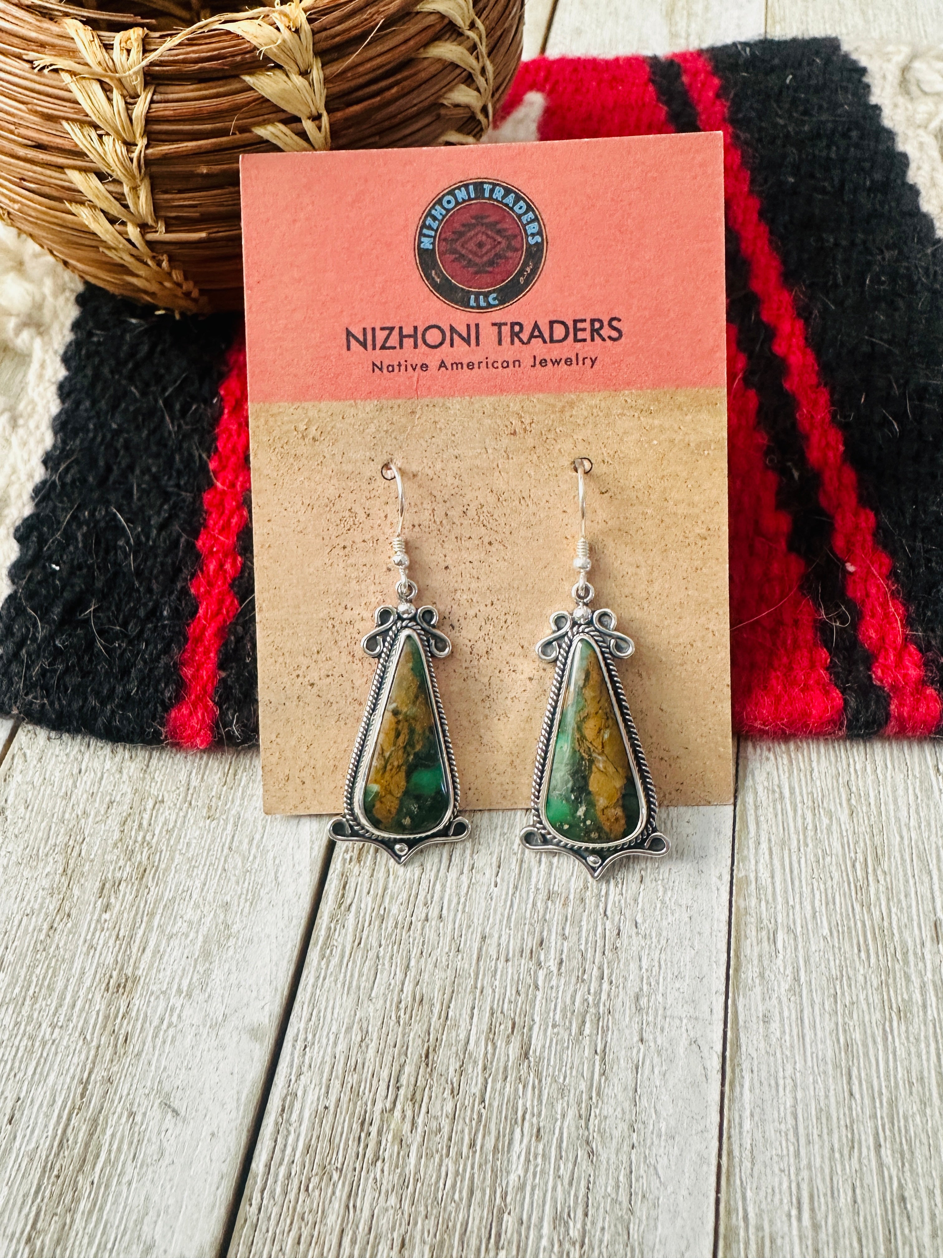 Handcrafted Sonoran Jasper & Sterling Silver Dangle Earrings