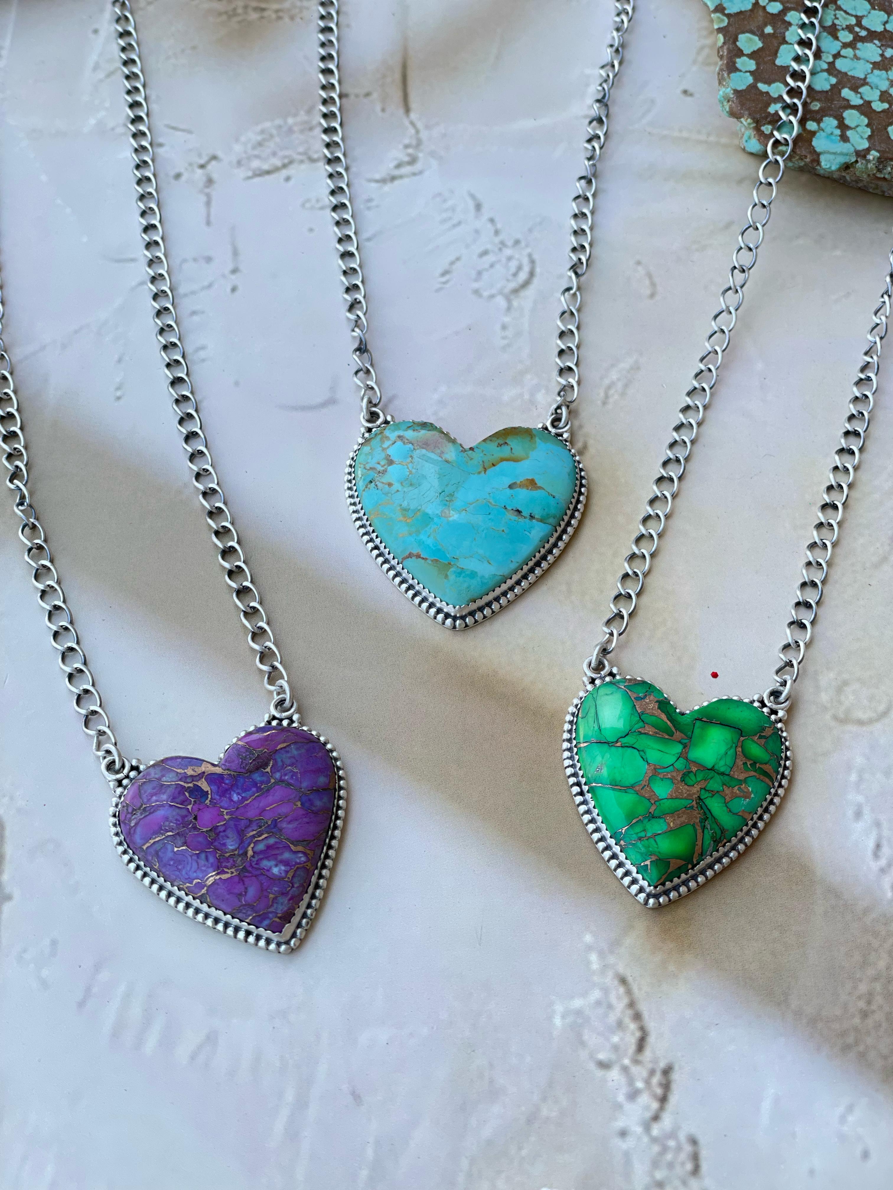 Handmade Sterling Silver Heart Necklaces