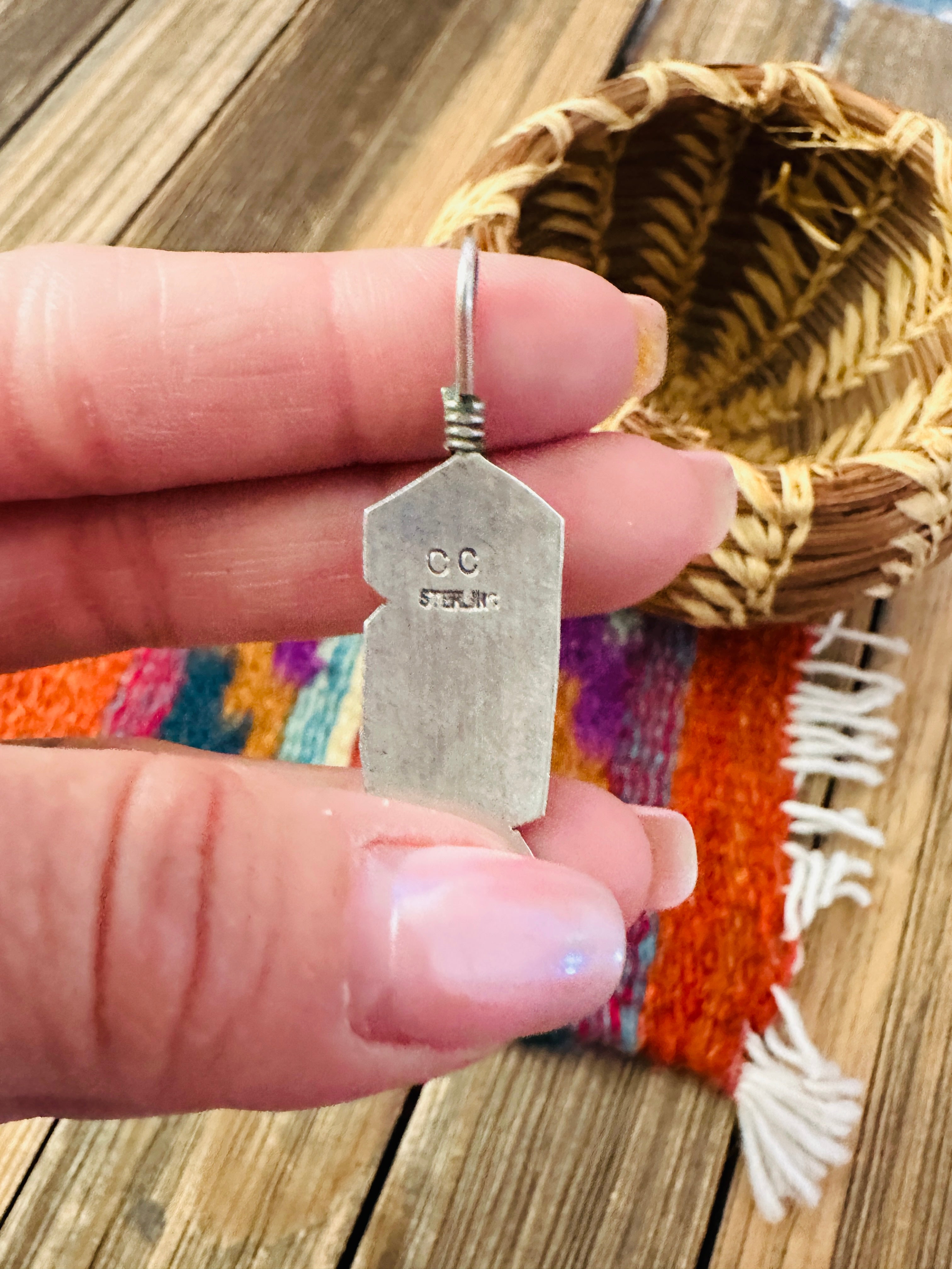 Handcrafted Sterling Silver and Onyx Feather Pendant