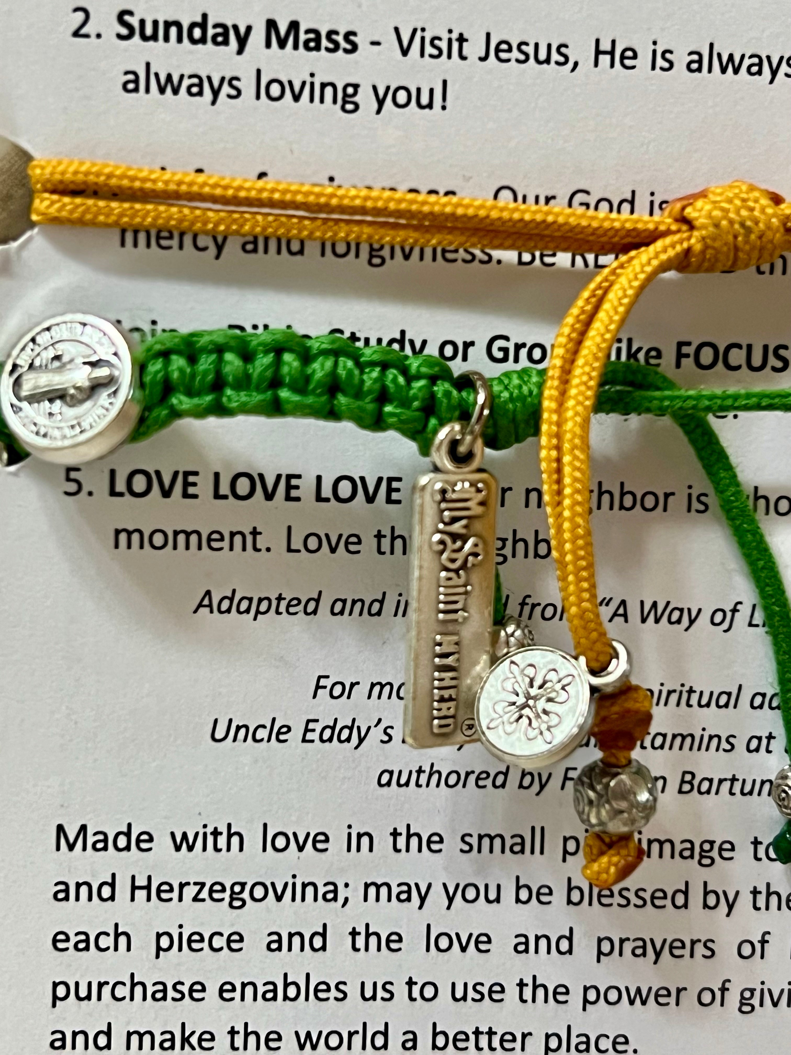 Student & Alumni Blessing Bracelet- Yellow & Green