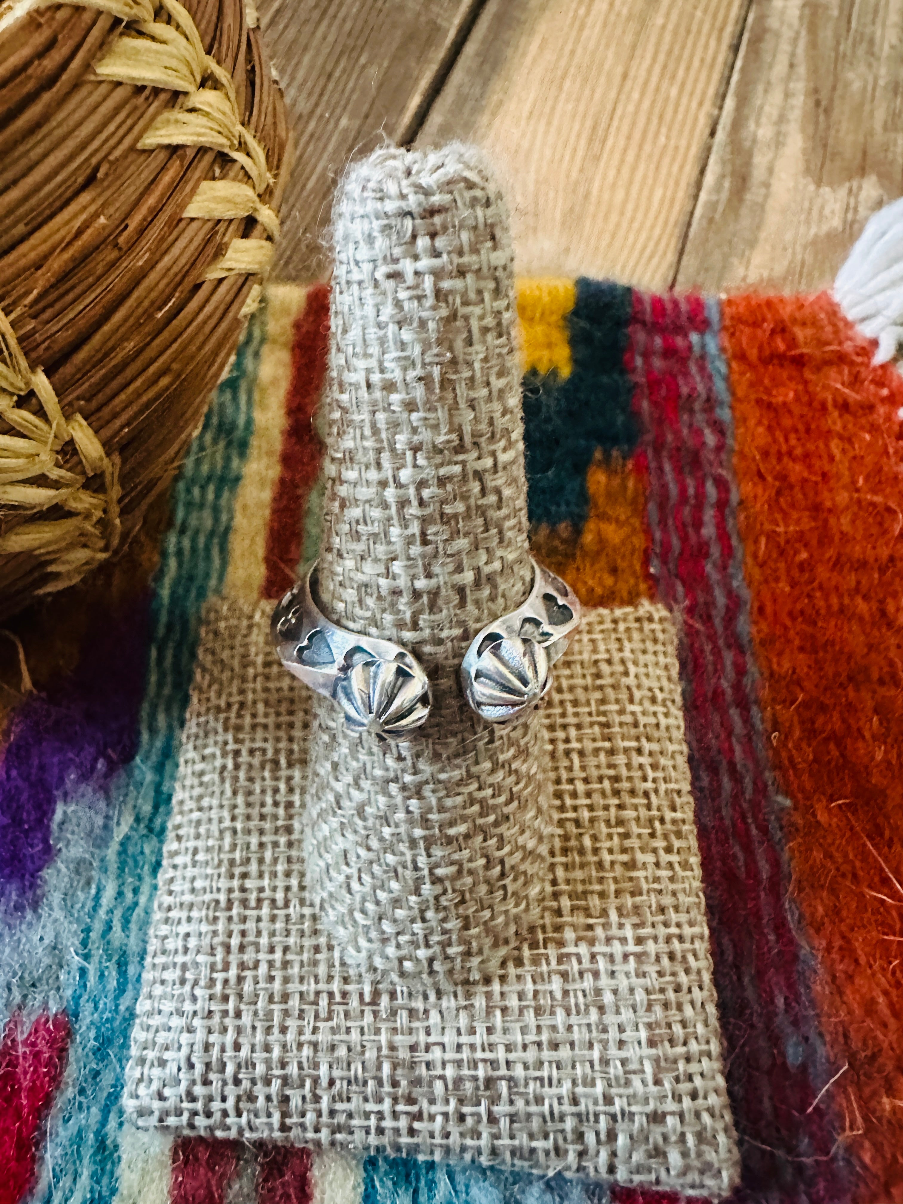 Handcrafted Sterling Silver Band Ring Size 7.75 by Sunshine Reeves