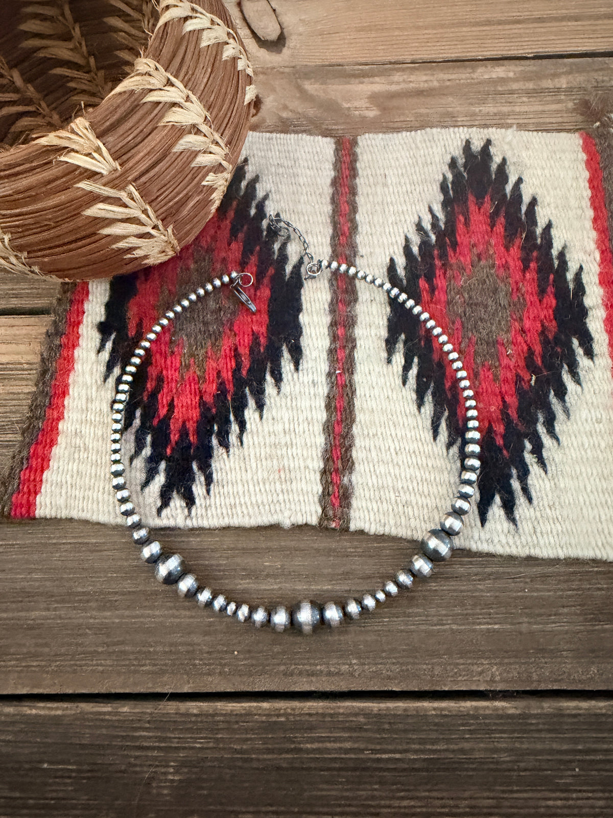 Handcrafted Sterling Silver Pearl Beaded Wrap Choker Necklace