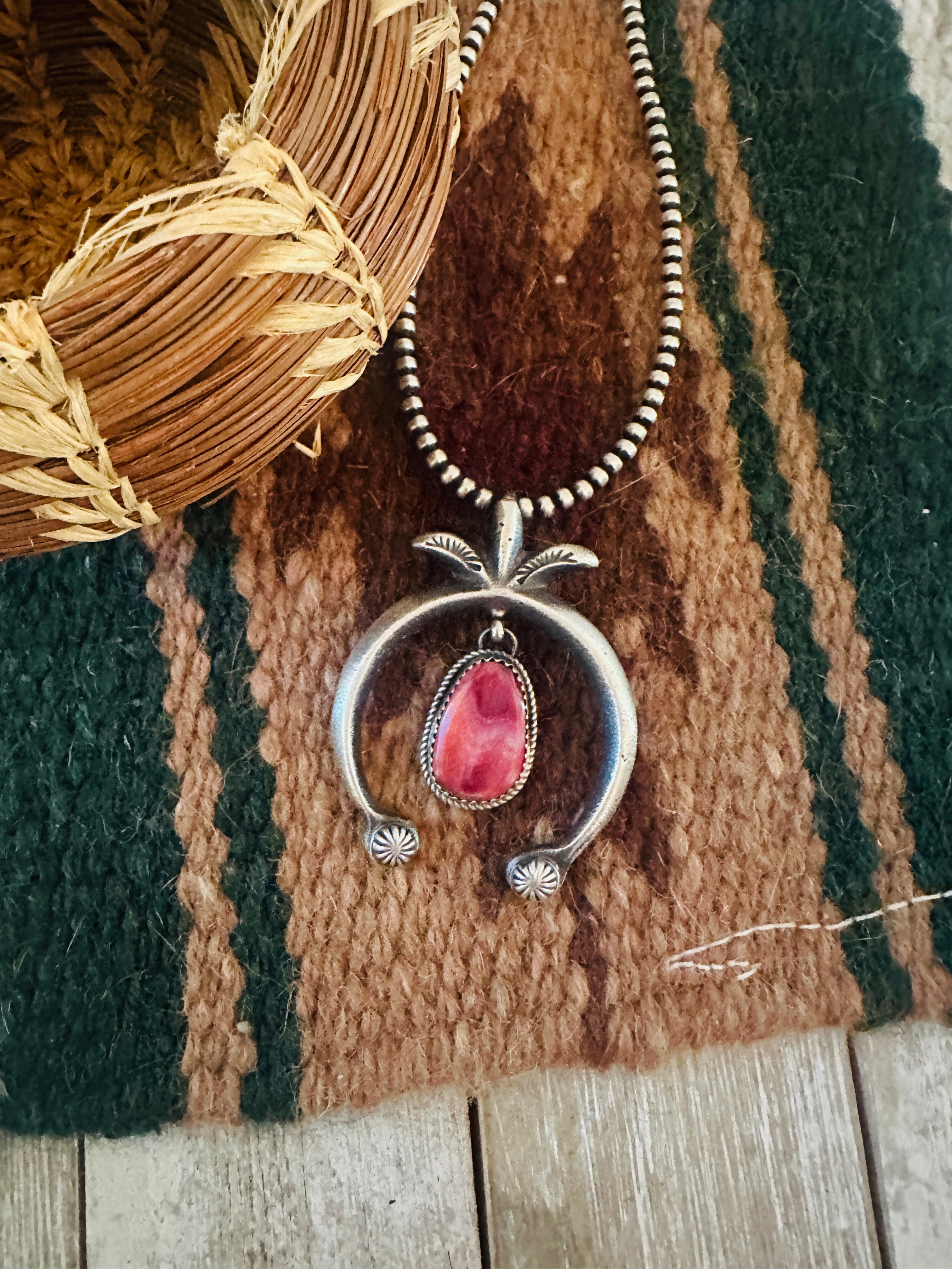 Handcrafted Sterling Silver & Purple Spiny Naja Pendant by Martha Cayatineto