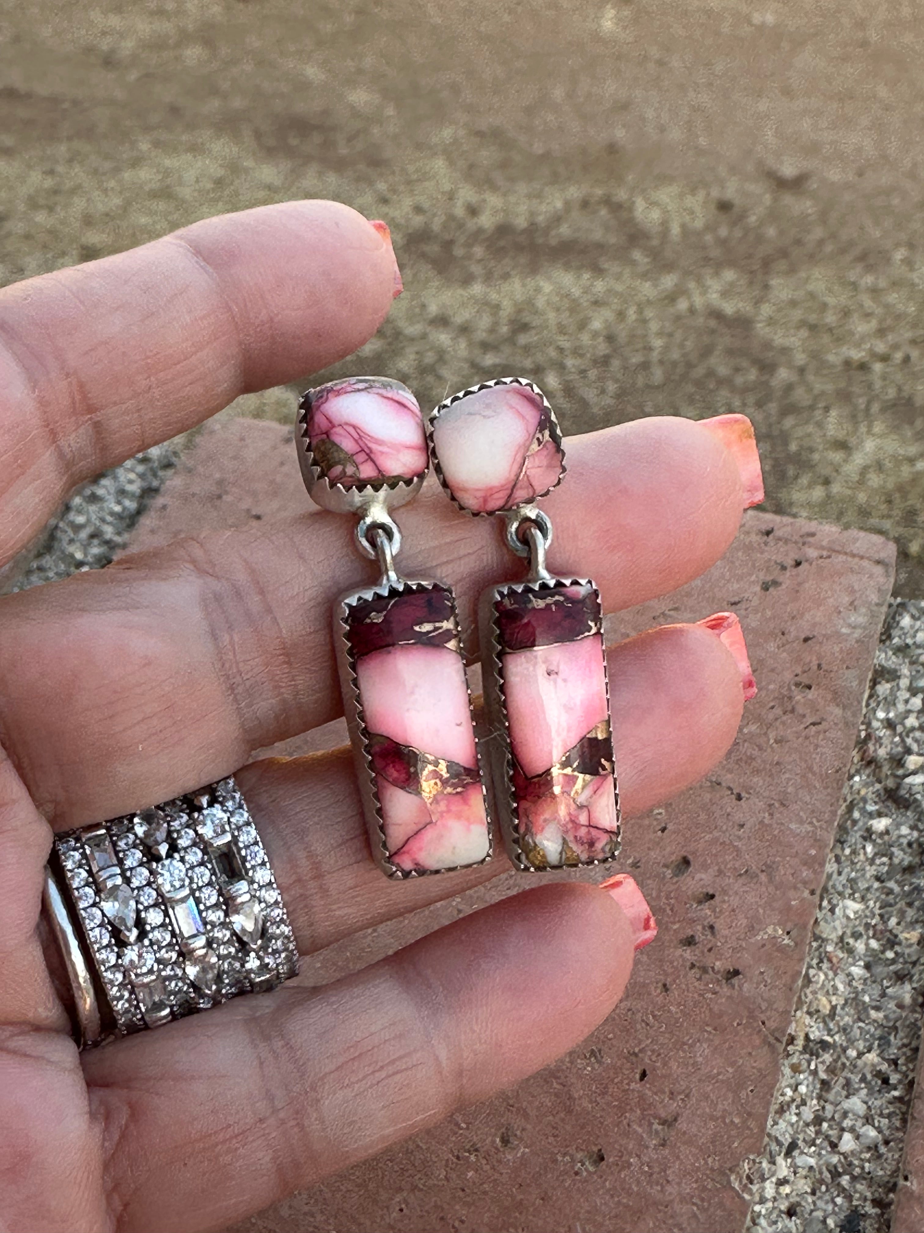 Dahlia Rose Handmade Sterling Silver Dangles