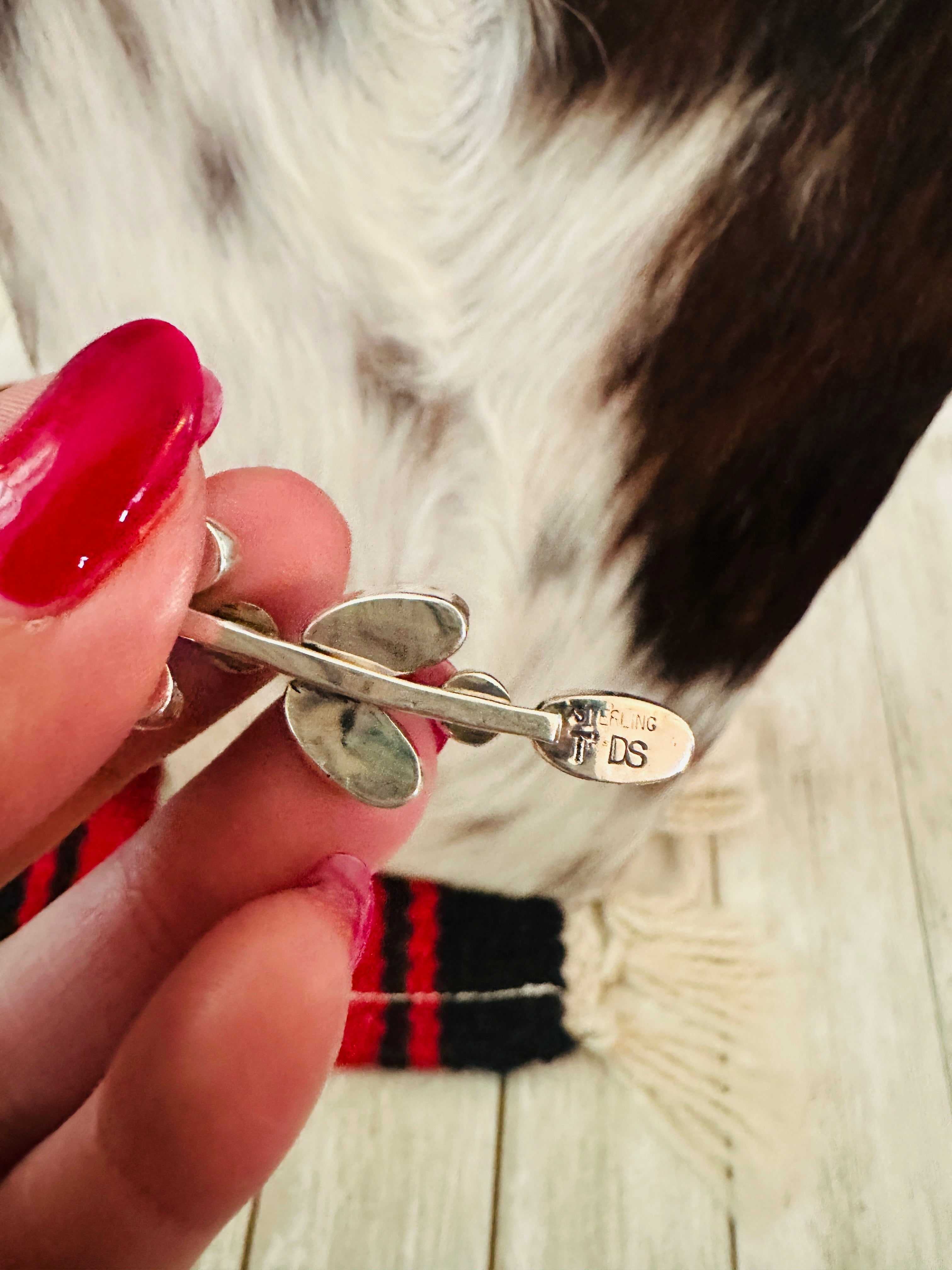Handcrafted Turquoise, Coral & Sterling Silver Necklace