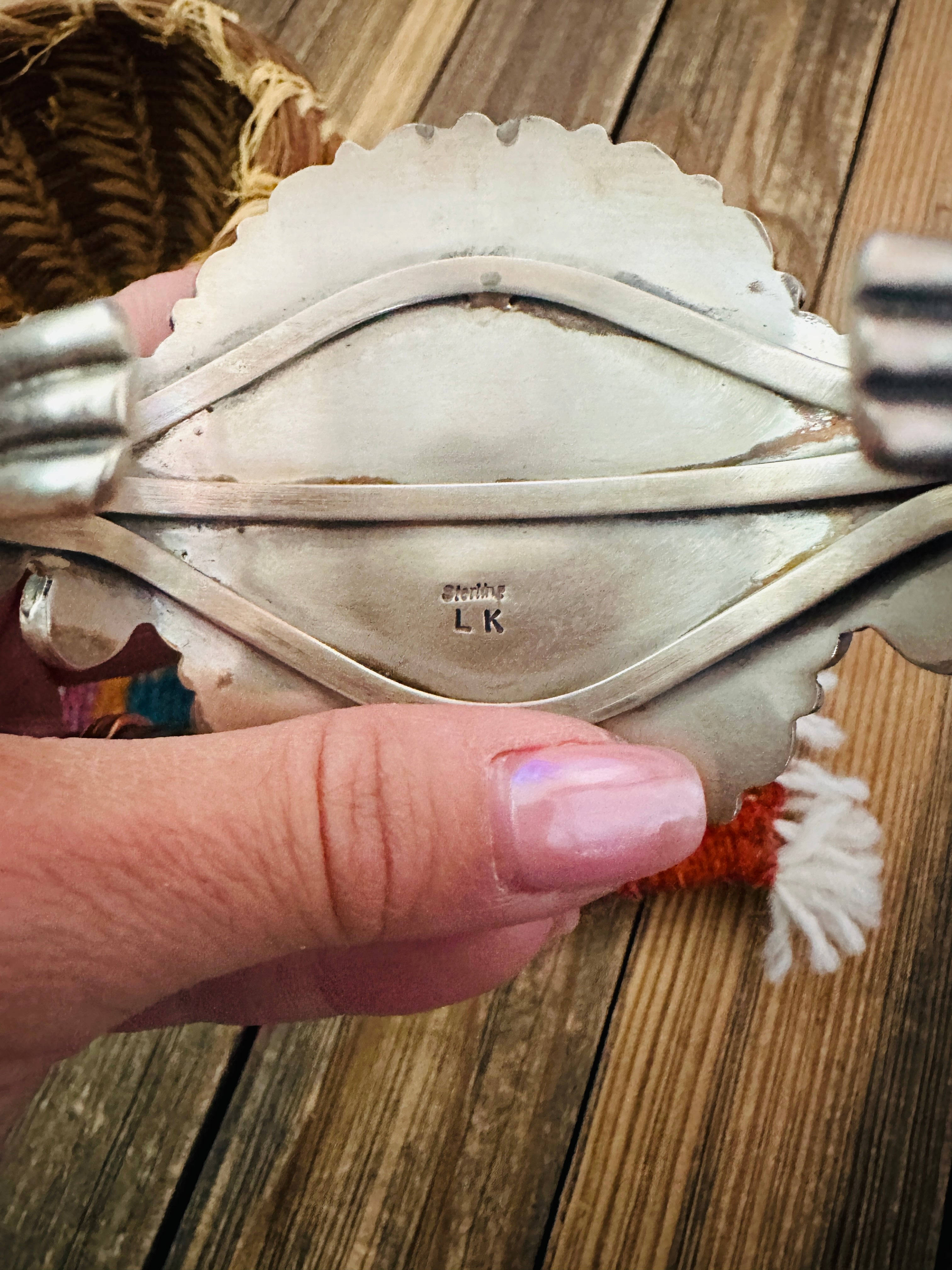 Handcrafted Sterling Silver, Turquoise & Bumblebee Cuff Bracelet