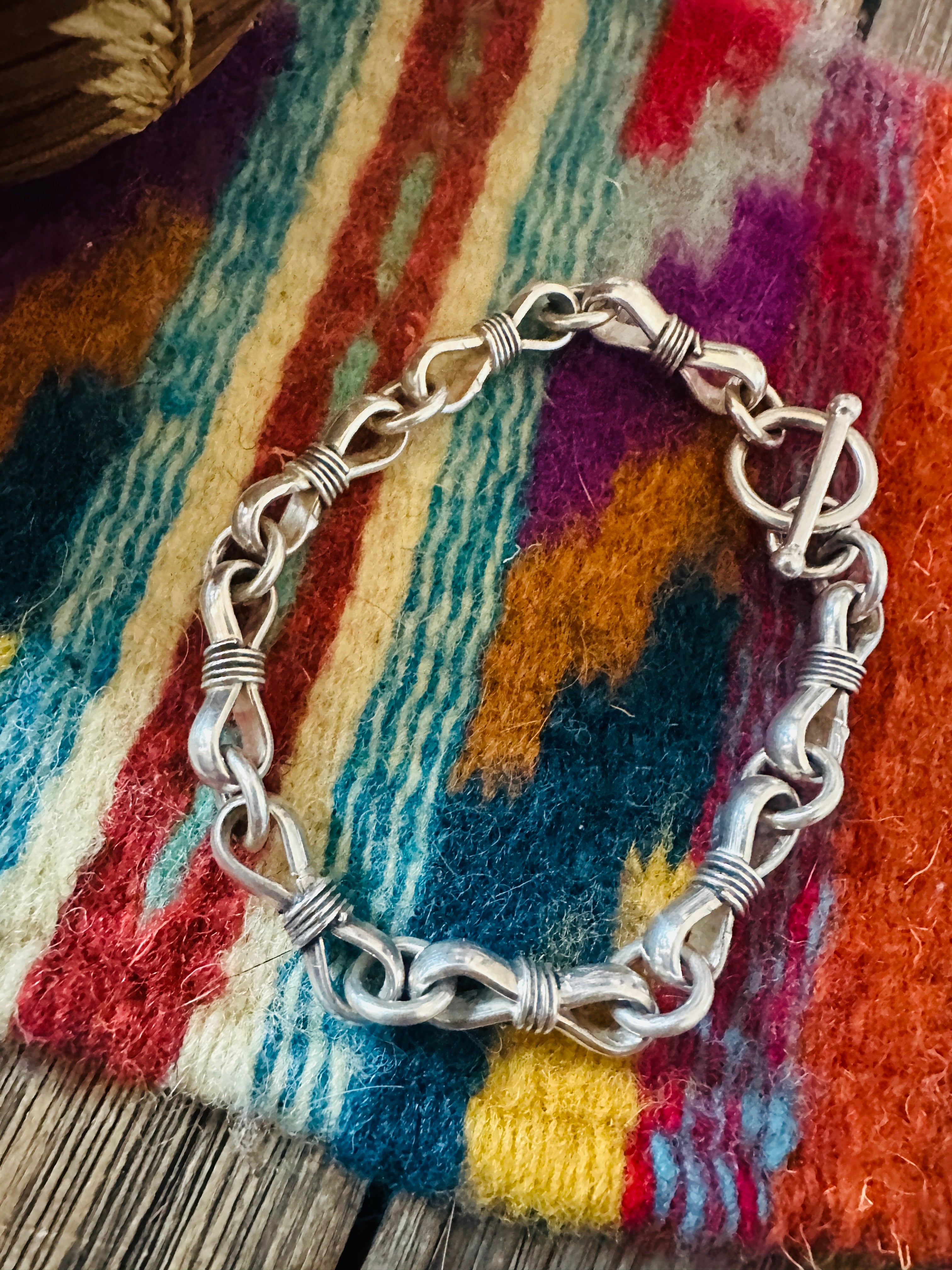 Handcrafted Sterling Silver Chain Bracelet