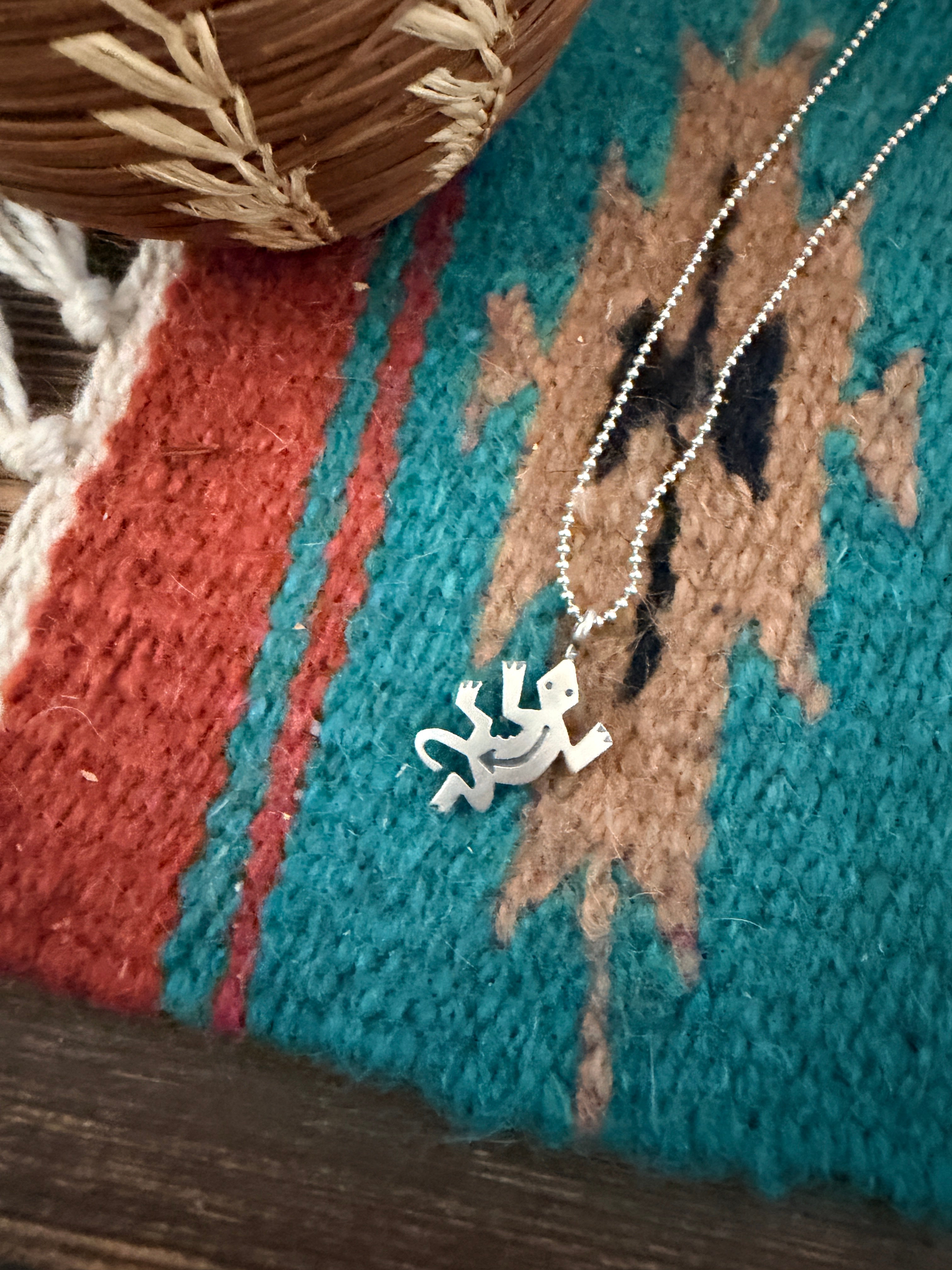 Handcrafted Sterling Silver Lizard Pendant