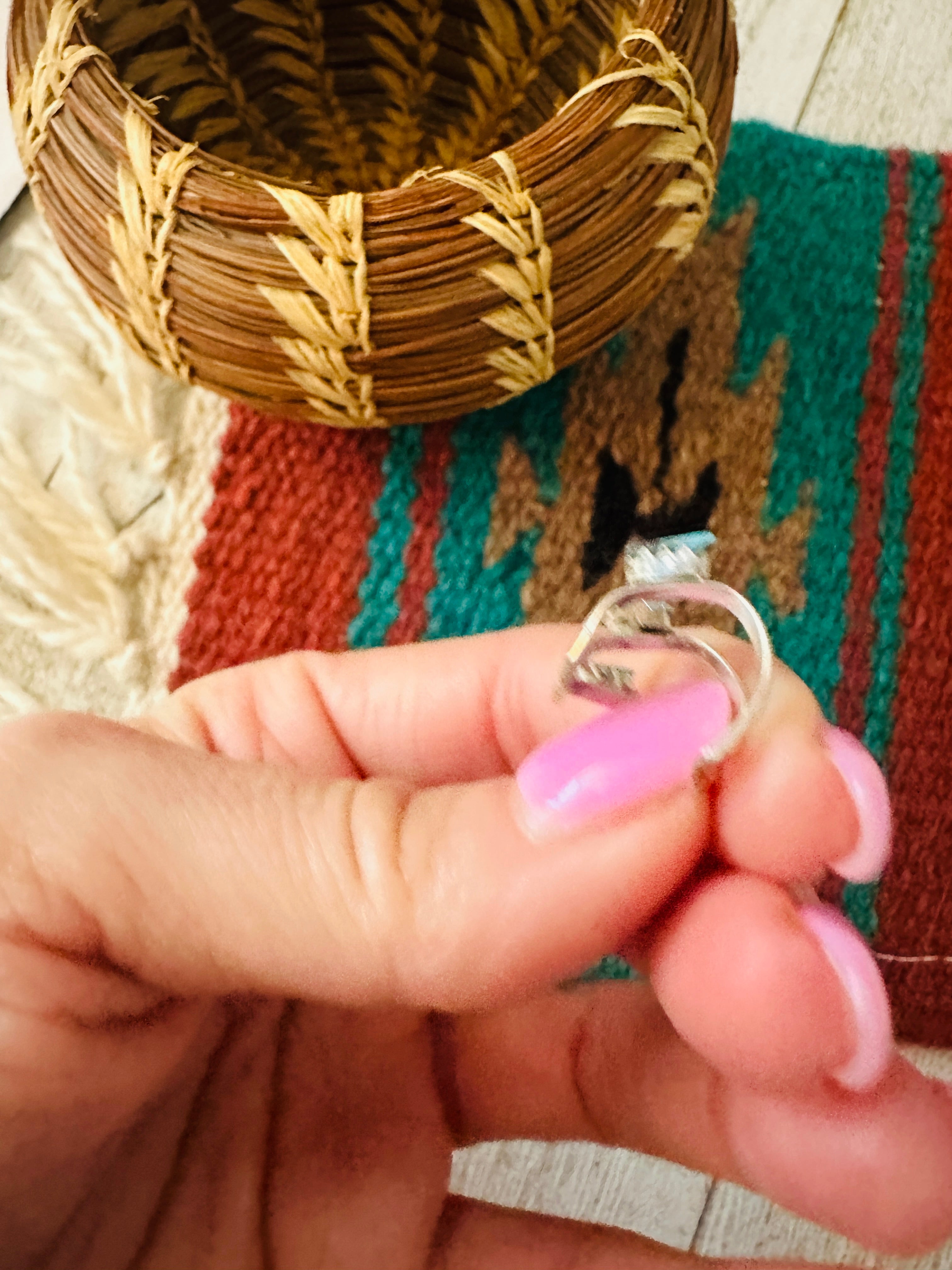 Handcrafted Sterling Silver & Turquoise Ear Cuff 3 ST