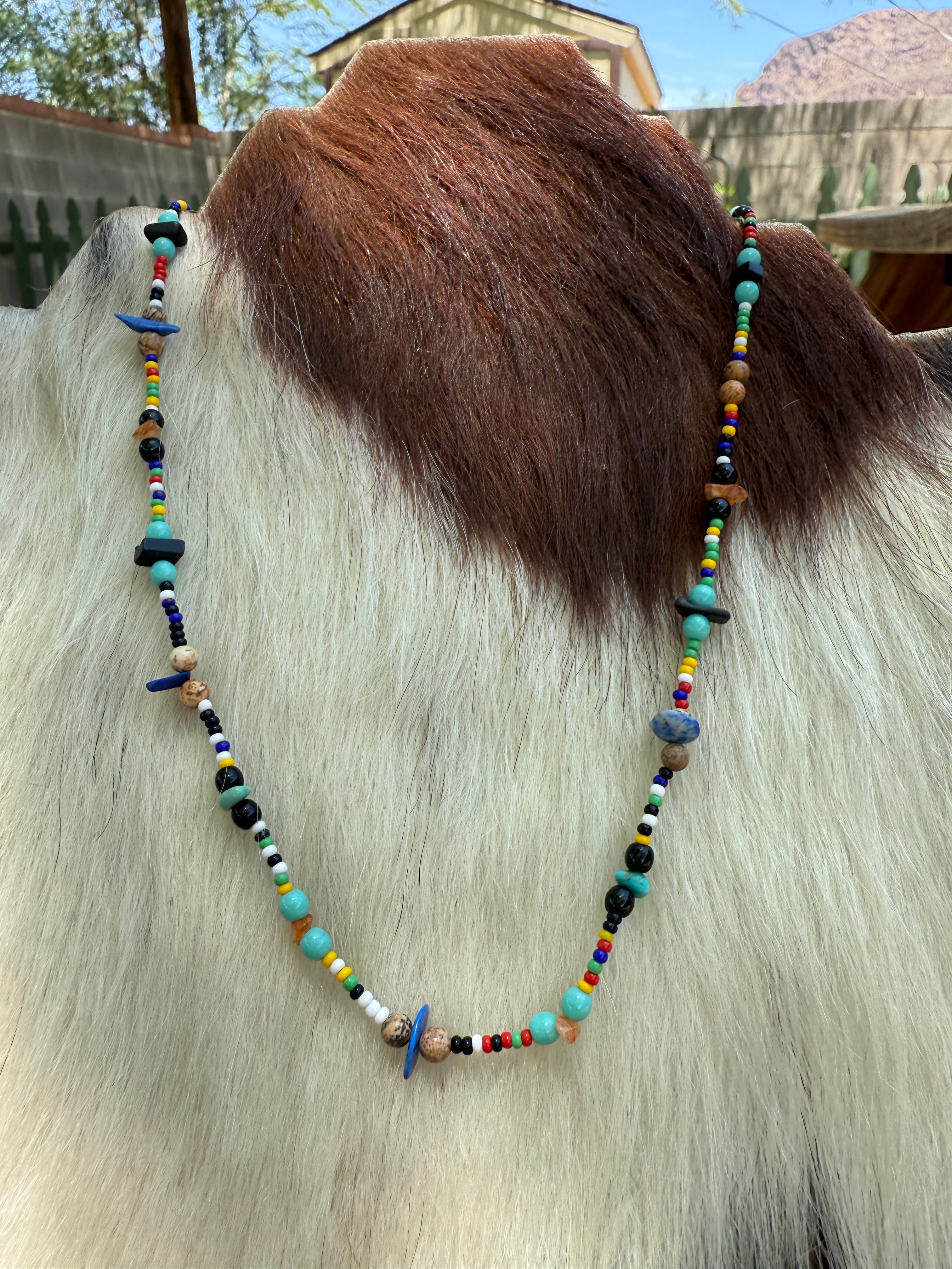 “The Golden Collection” Beaded Bliss Handmade Beaded Necklace 16” STYLE 6