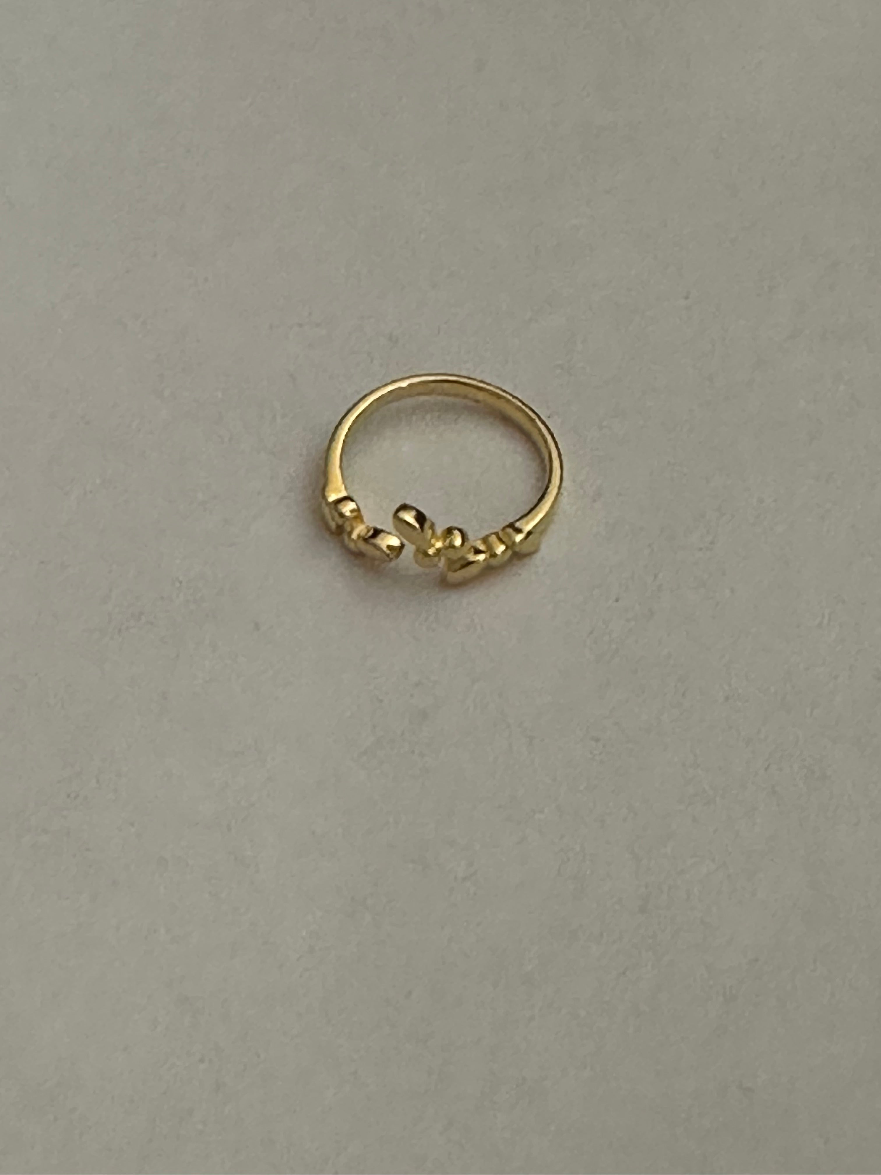 Gold Plated Sterling Silver Ivy Band Ring