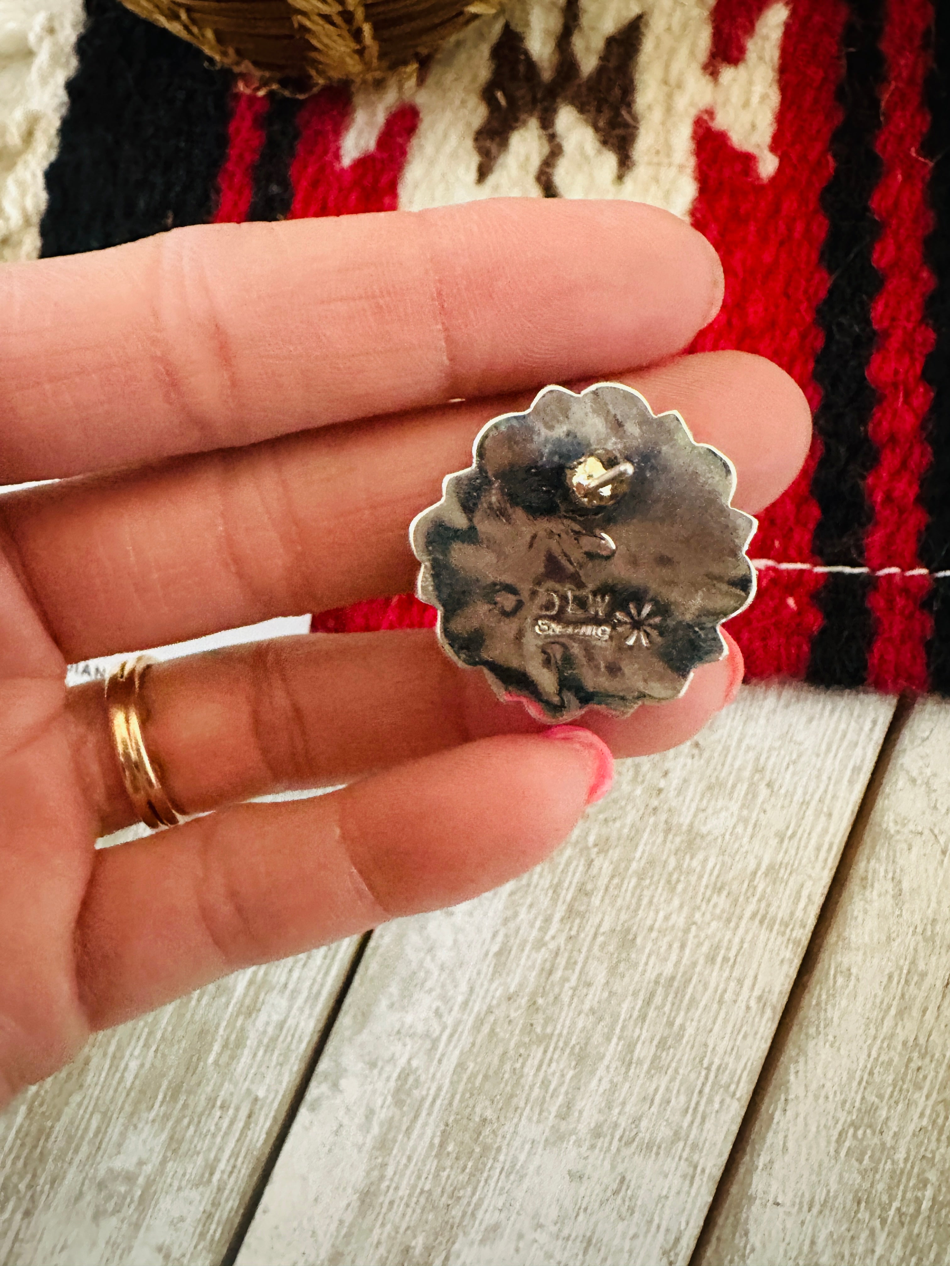 Handcrafted Yellow Opal & Sterling Silver Cluster Post Earrings