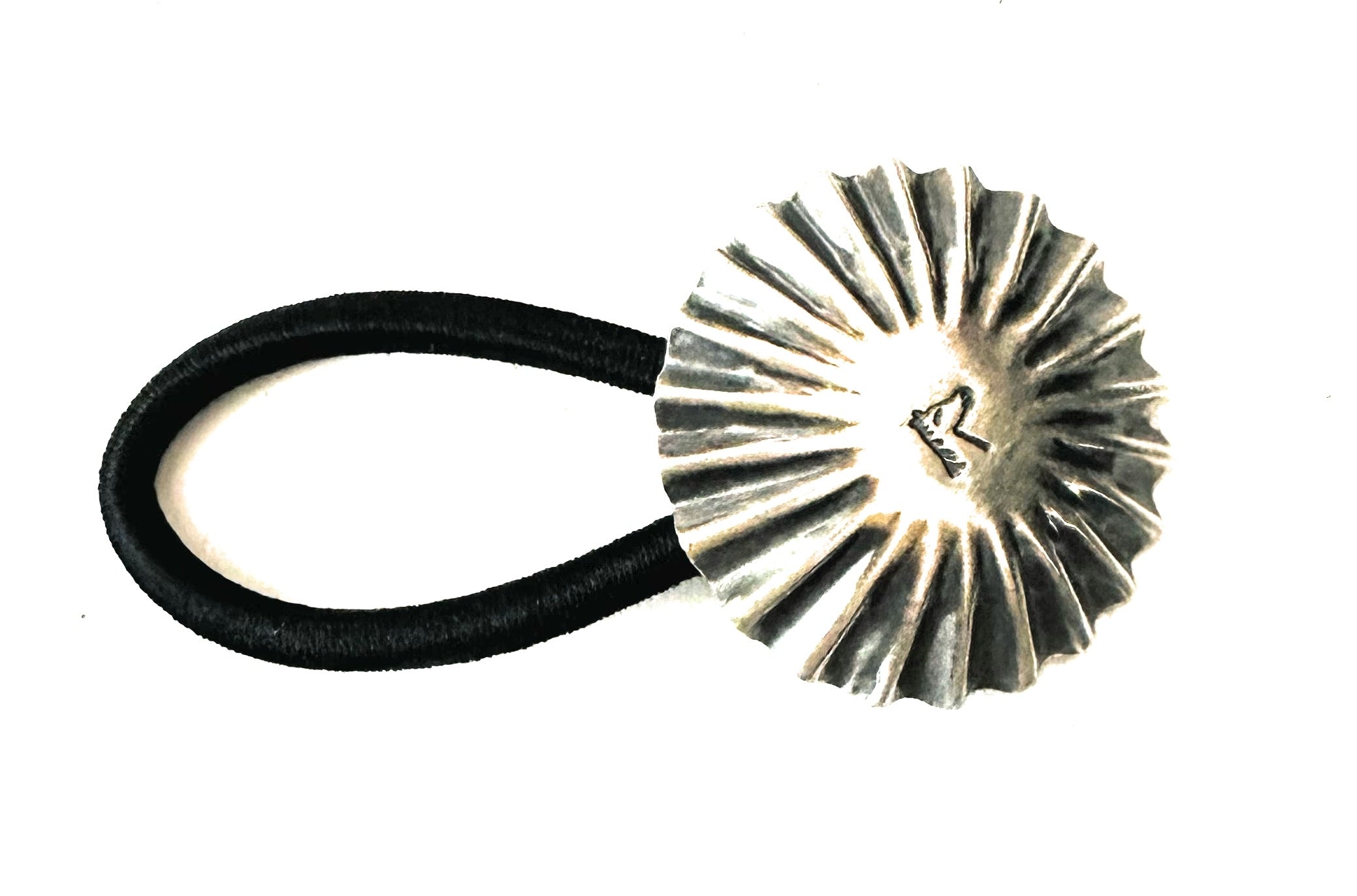 Handcrafted Sterling Silver Hand Stamped Horse Hair Tie