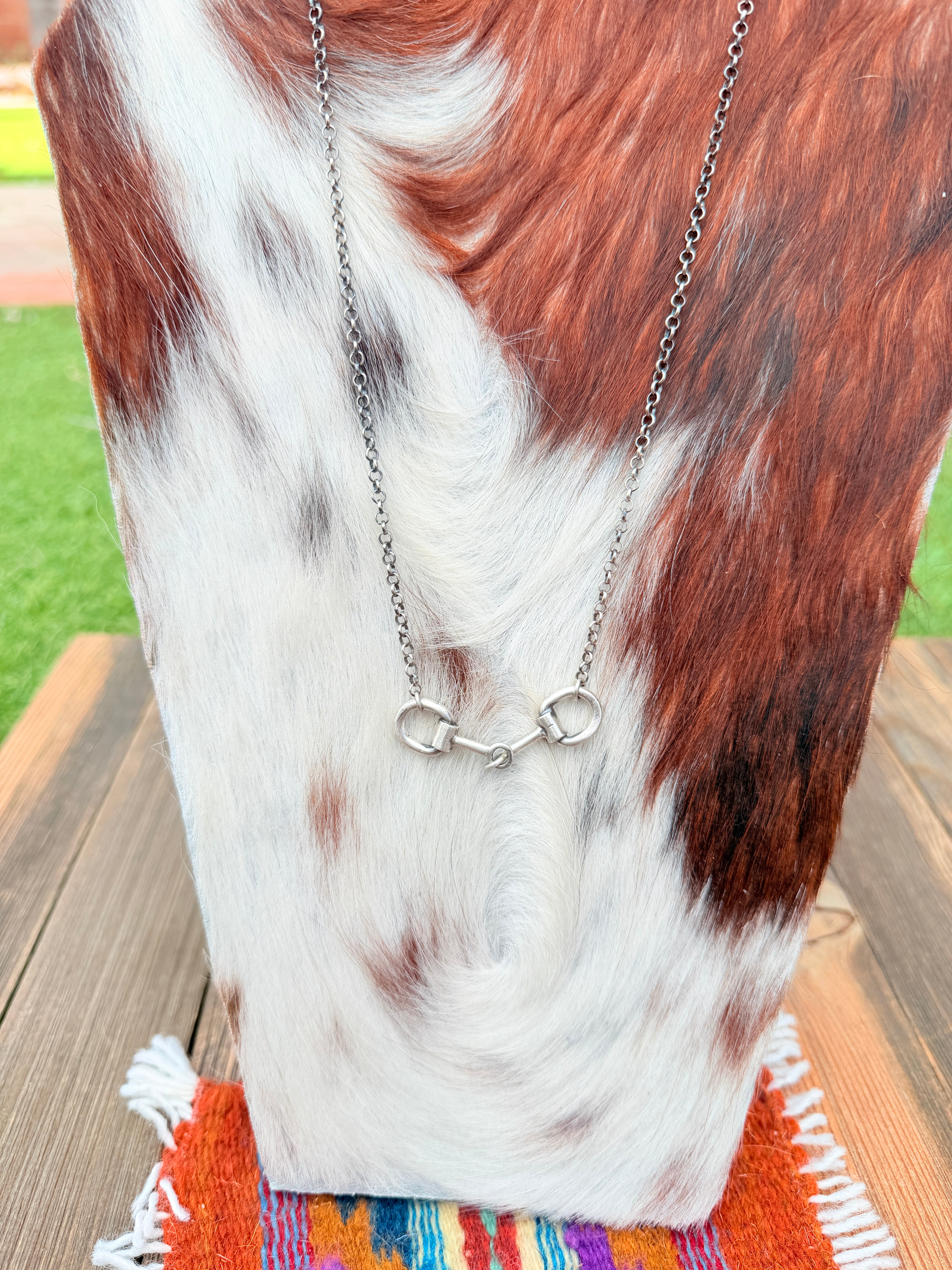 Handcrafted Sterling Silver Horse Bit Necklace