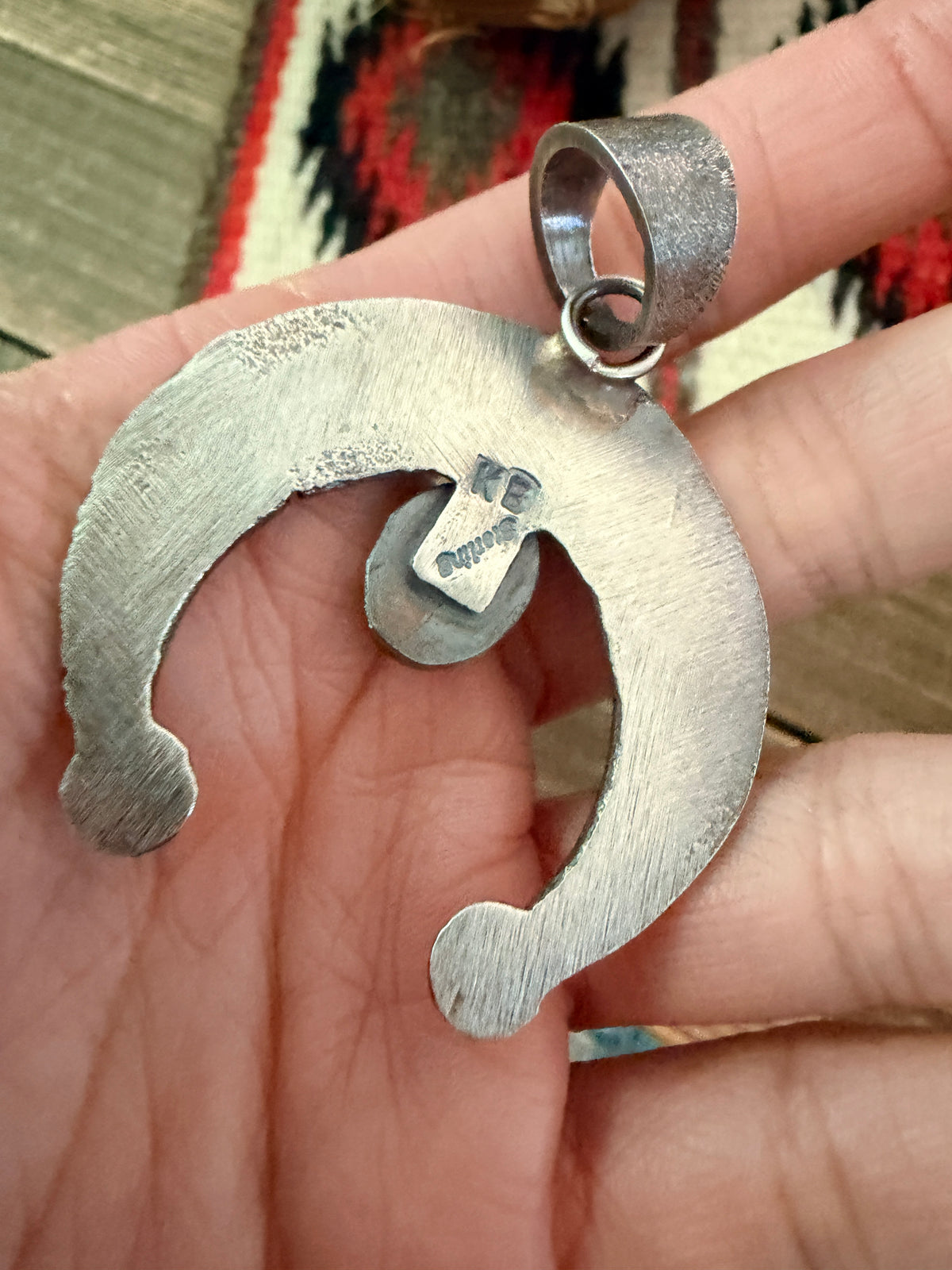 Handcrafted Sterling Silver & Golden Hills Turquoise Naja Pendant by Kevin Billah