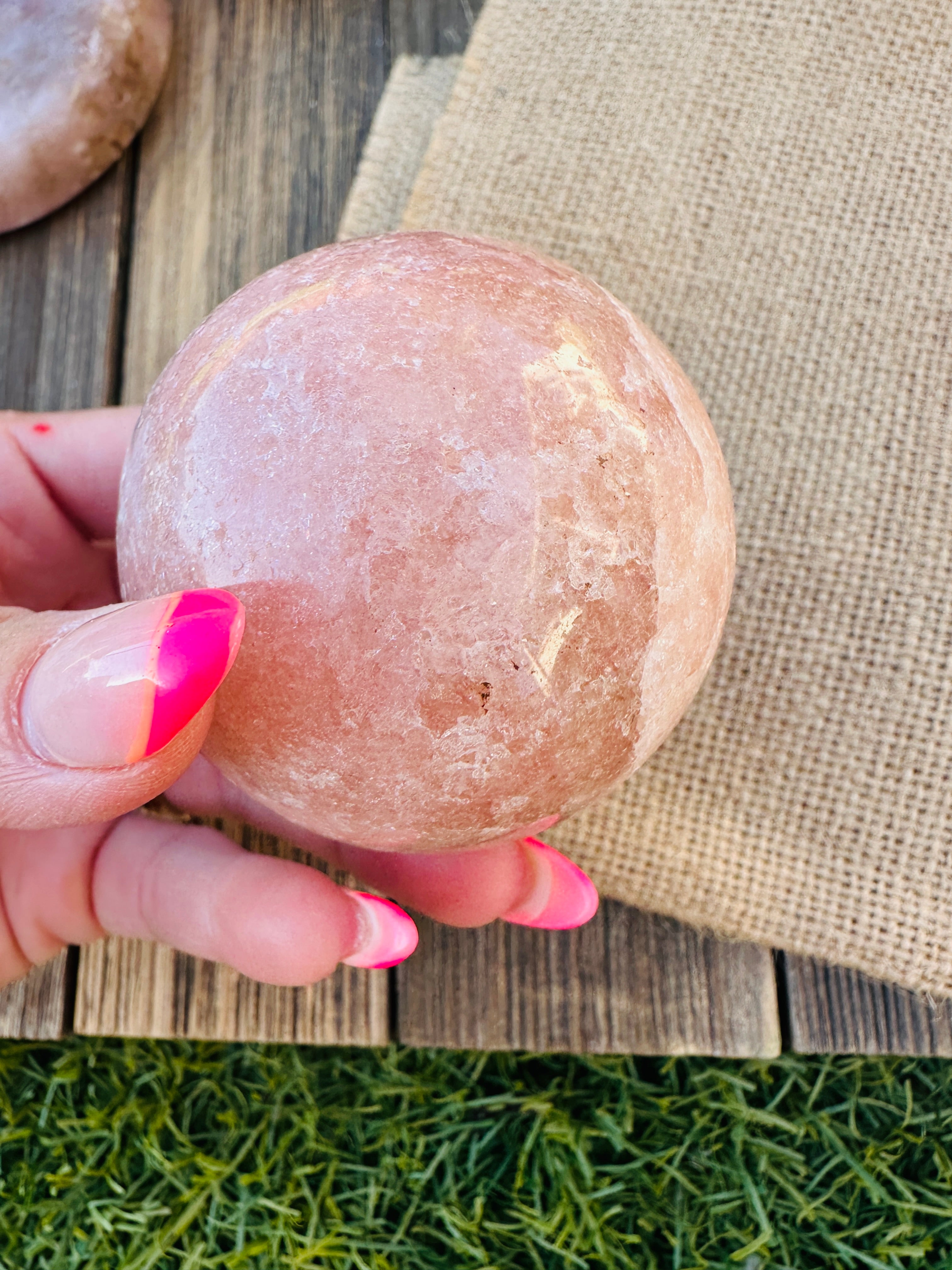 ✨ Nizhoni Crystals ✨ Pink Amethyst Geode Sphere