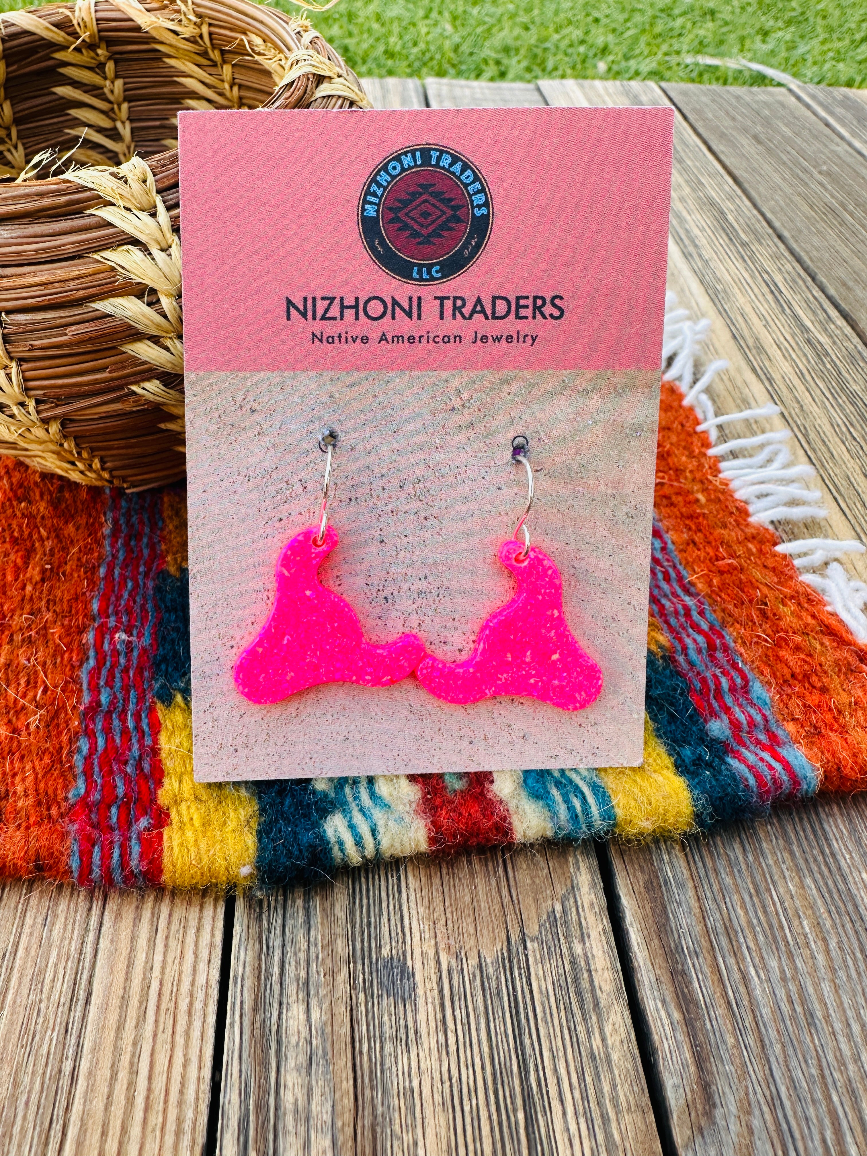 Handcrafted Sterling Silver & Opal Bullhead Dangle Earrings