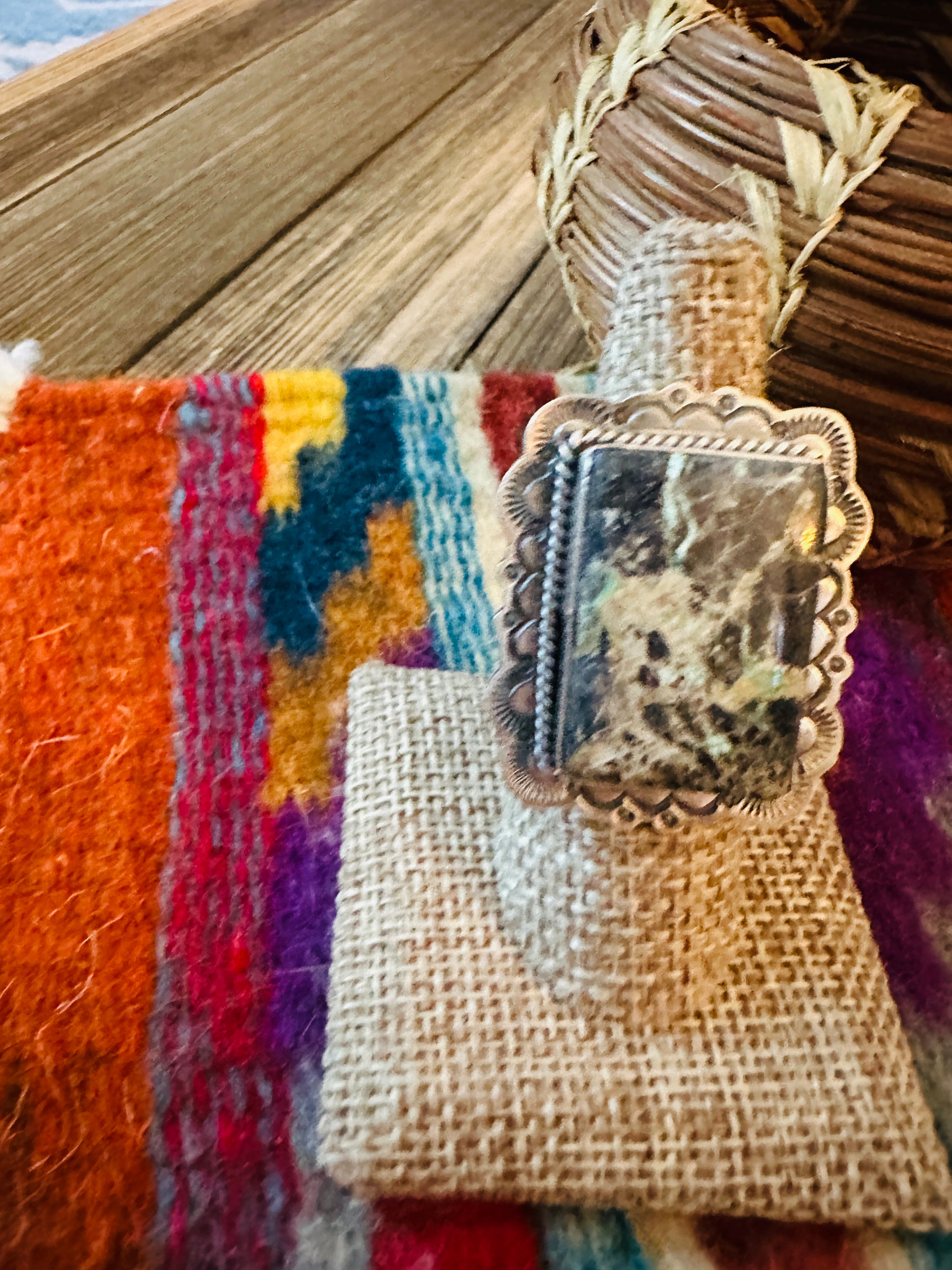 Handcrafted Blackjack Turquoise & Sterling Silver Adjustable Ring