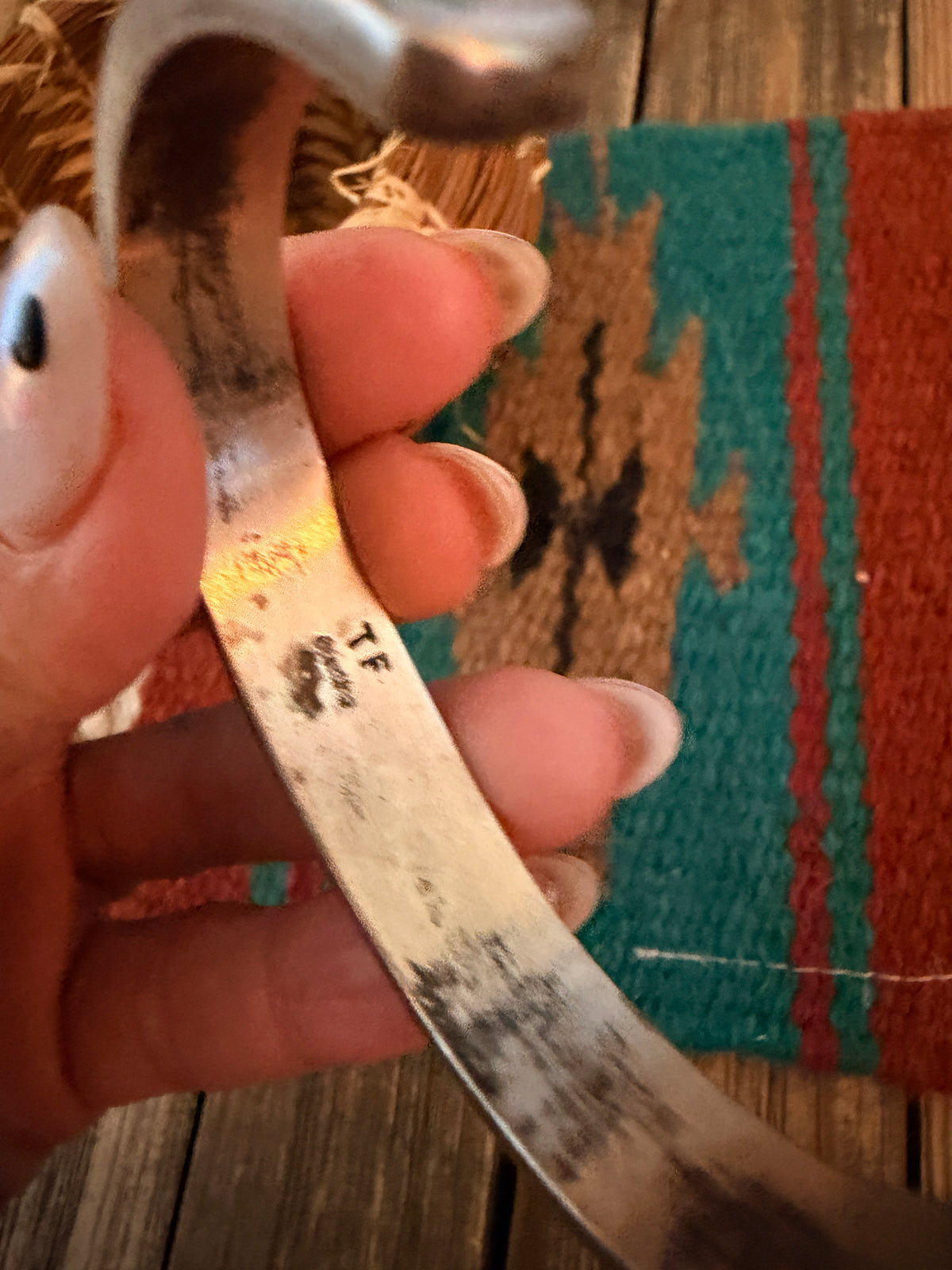 Handcrafted Old Pawn Sterling Silver & Multi Stone Inlay Cuff Bracelet