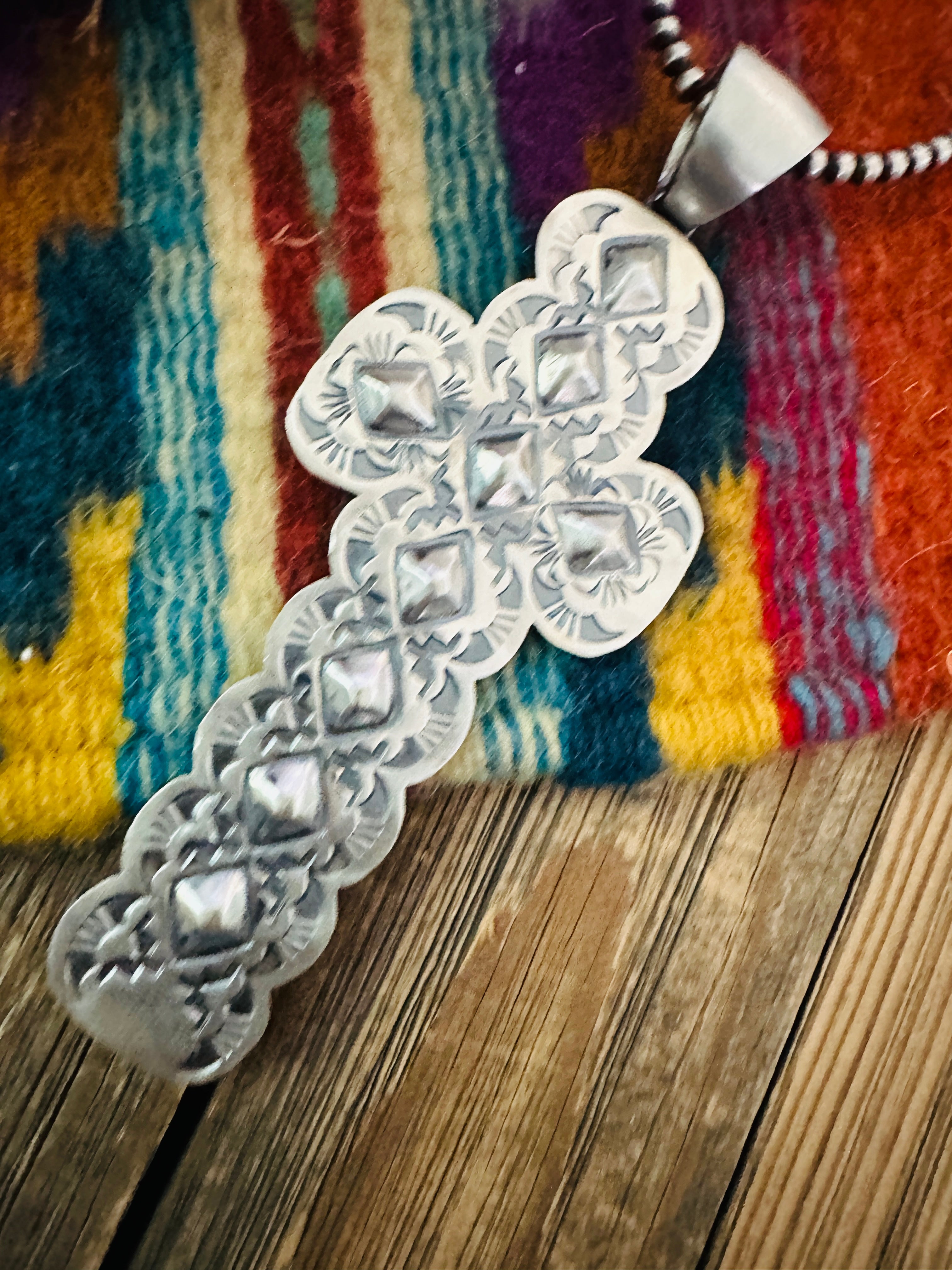 Handcrafted Sterling Silver Cross Pendant by Benson Shorty