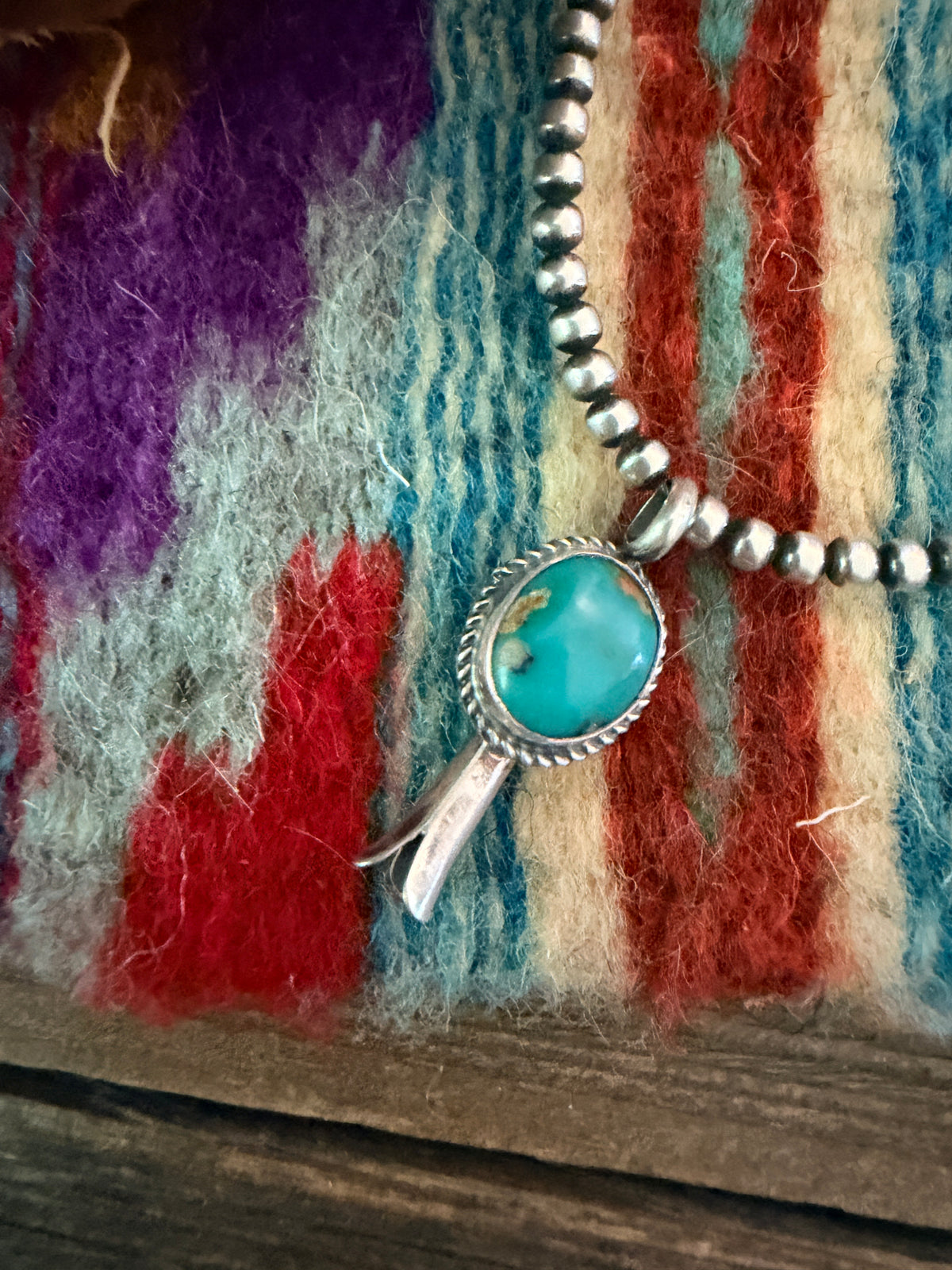 Handcrafted Sterling Silver & Turquoise Blossom Pendant