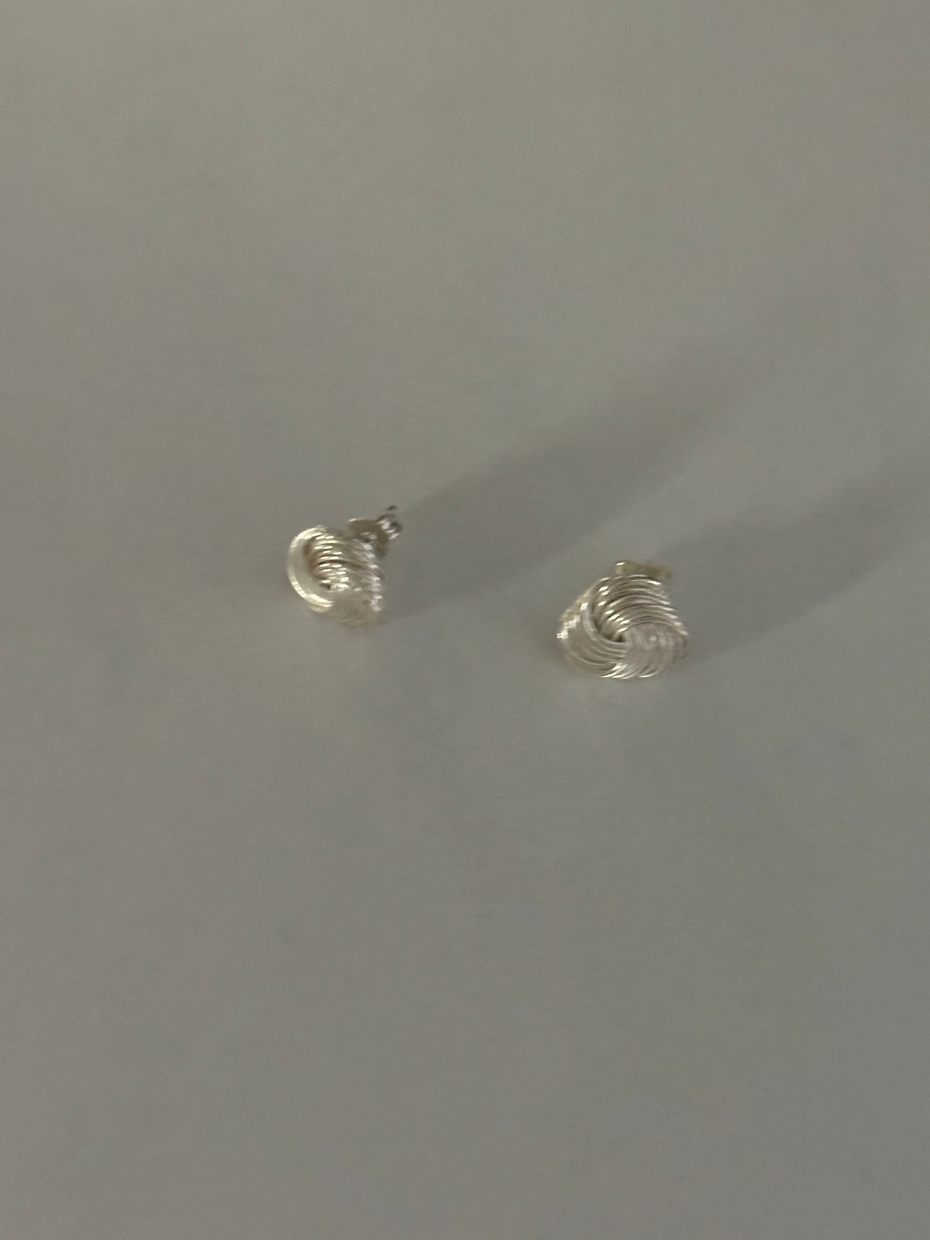 Spun Knot Earrings on Post