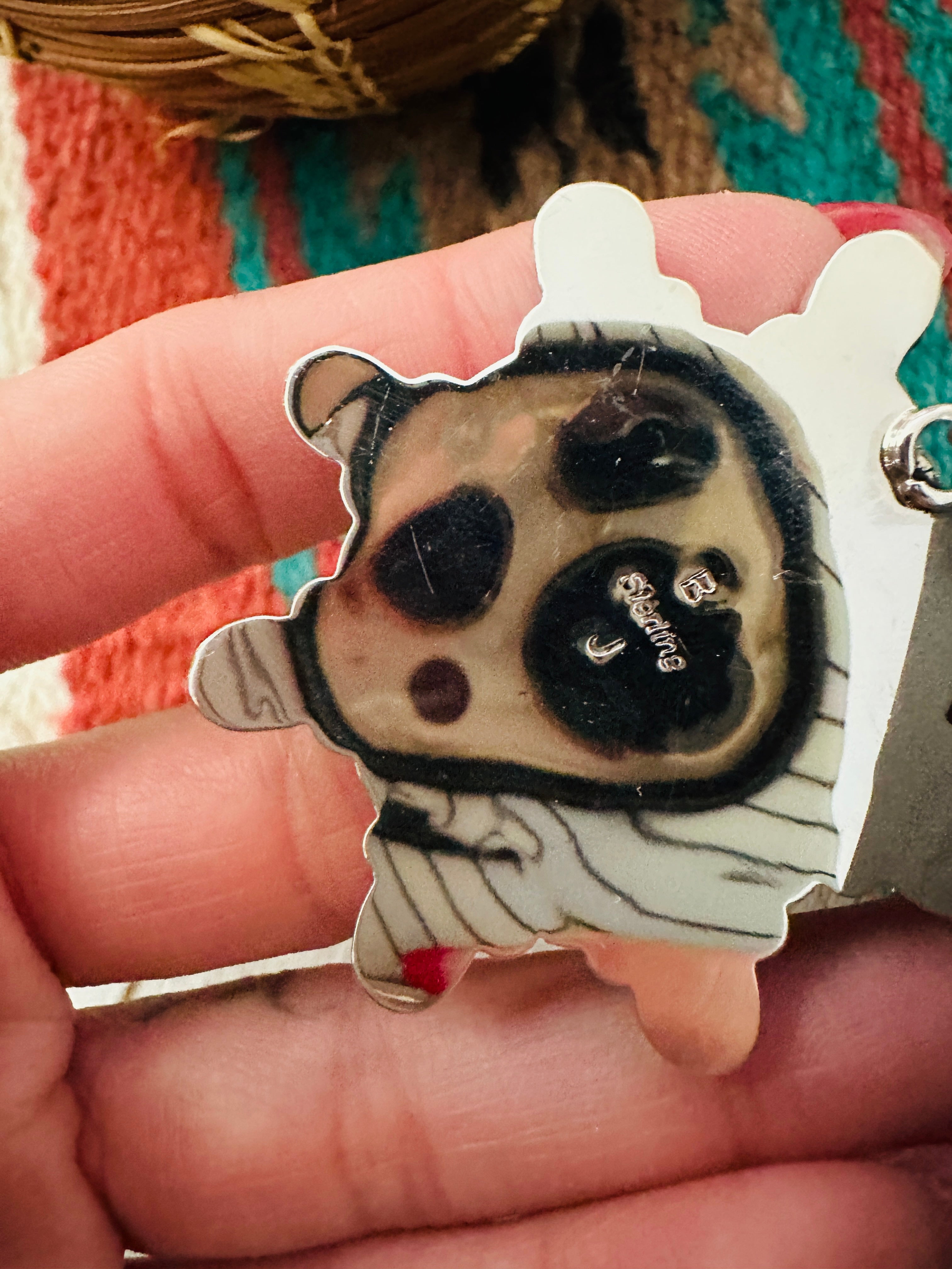 Handcrafted Turquoise, Spiny & Sterling Silver Cluster Dangle Earrings