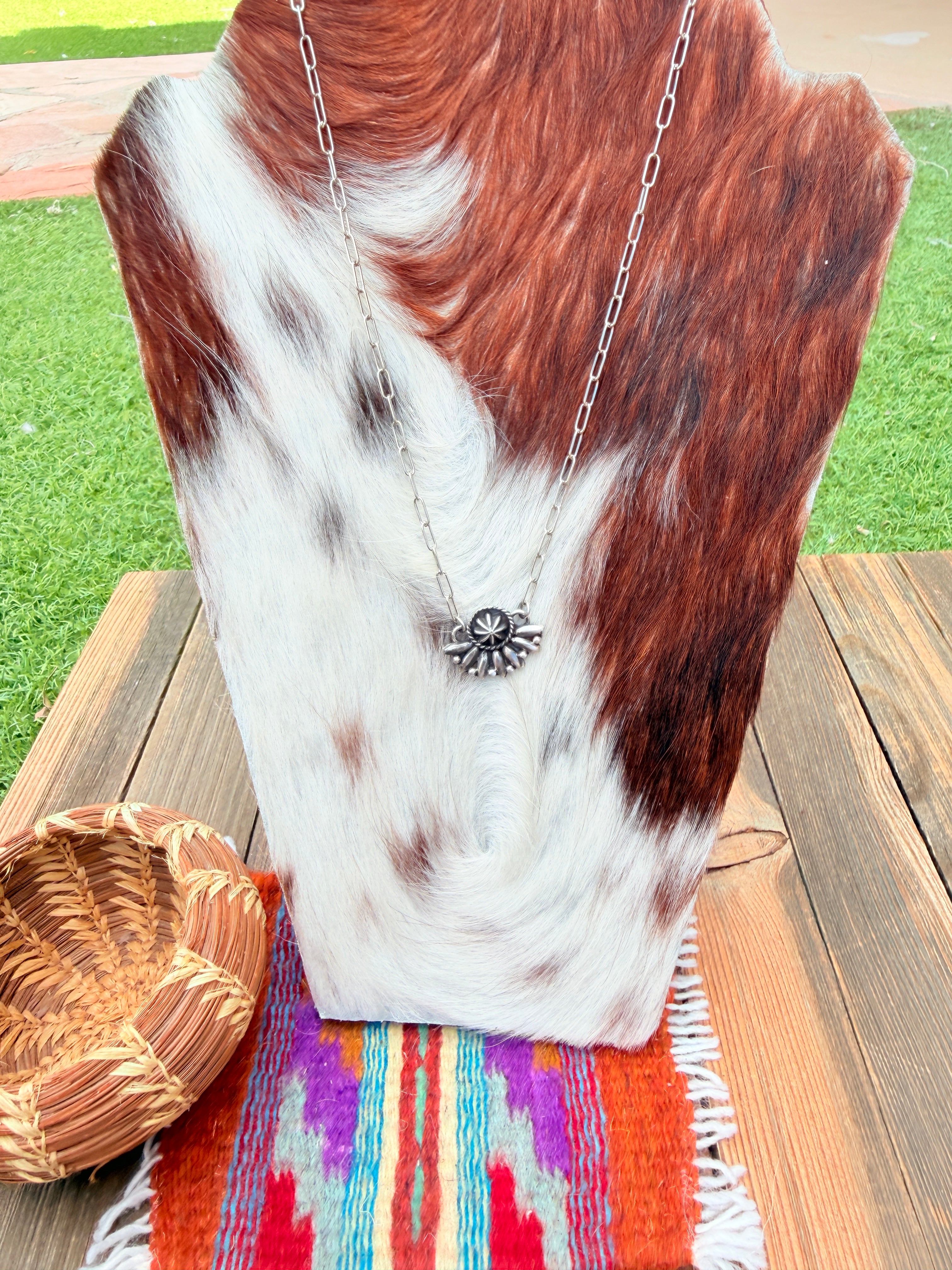 Handcrafted Sterling Silver Concho Necklace
