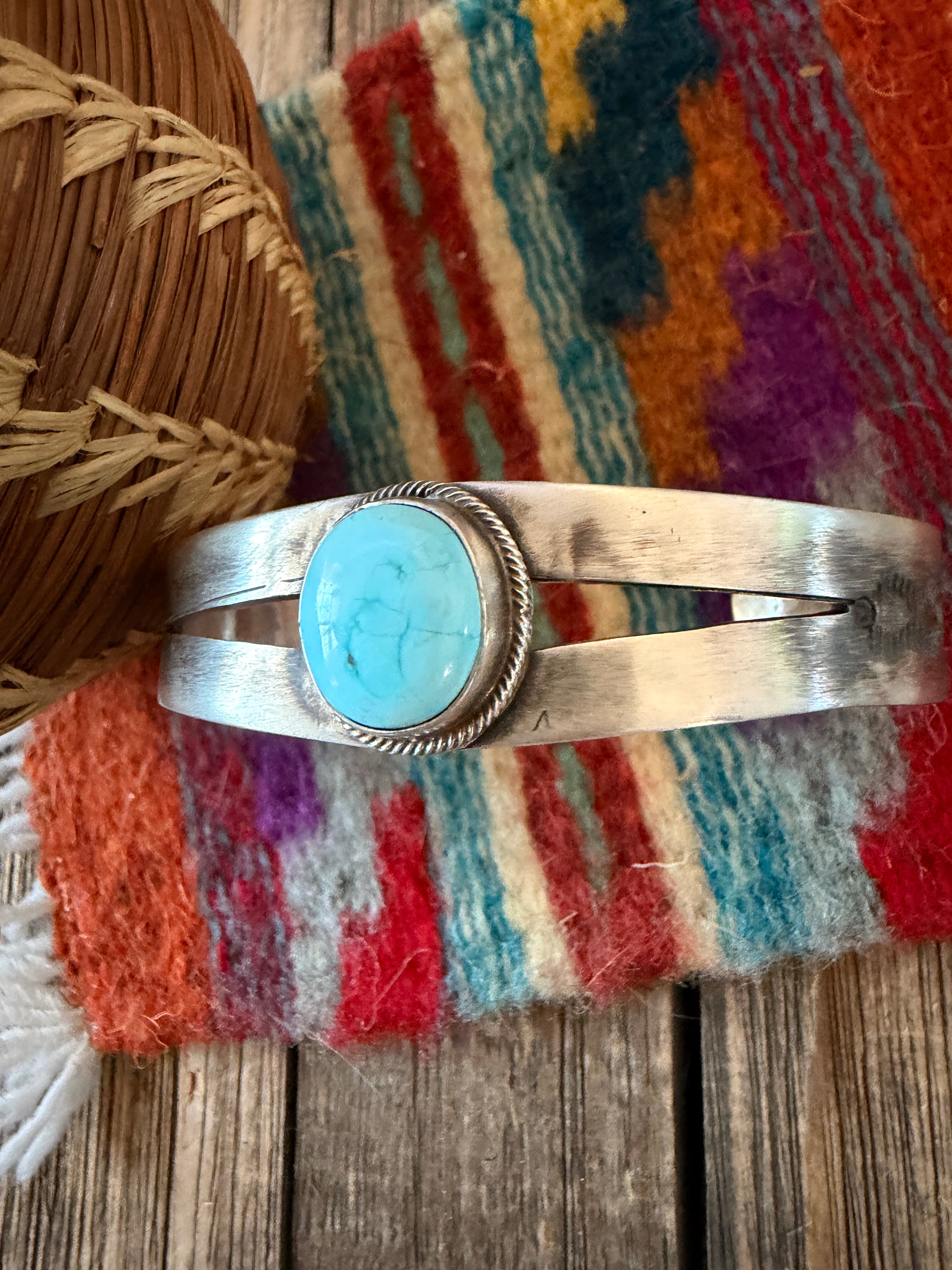 Handcrafted Sterling Silver & Turquoise Cuff Bracelet