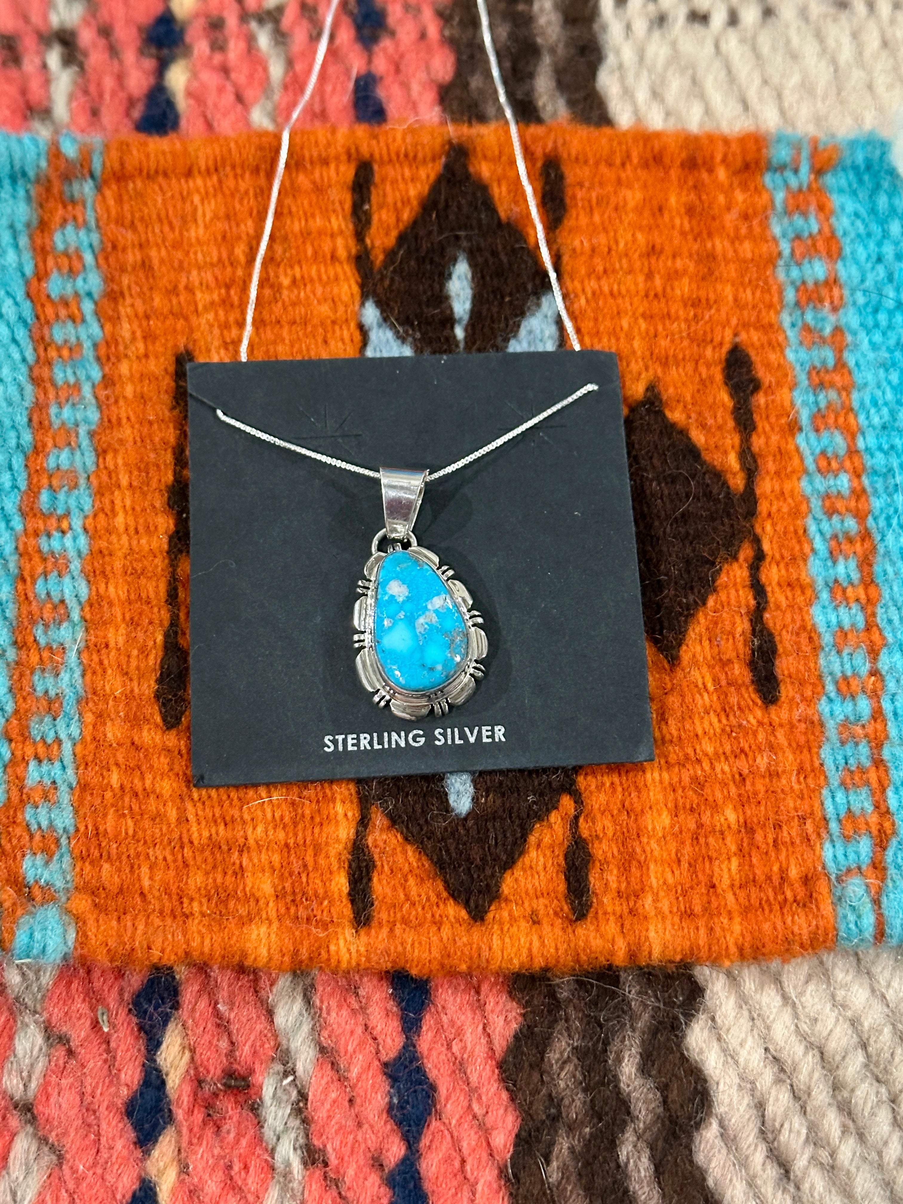 Handcrafted Sterling Silver & Turquoise Necklace