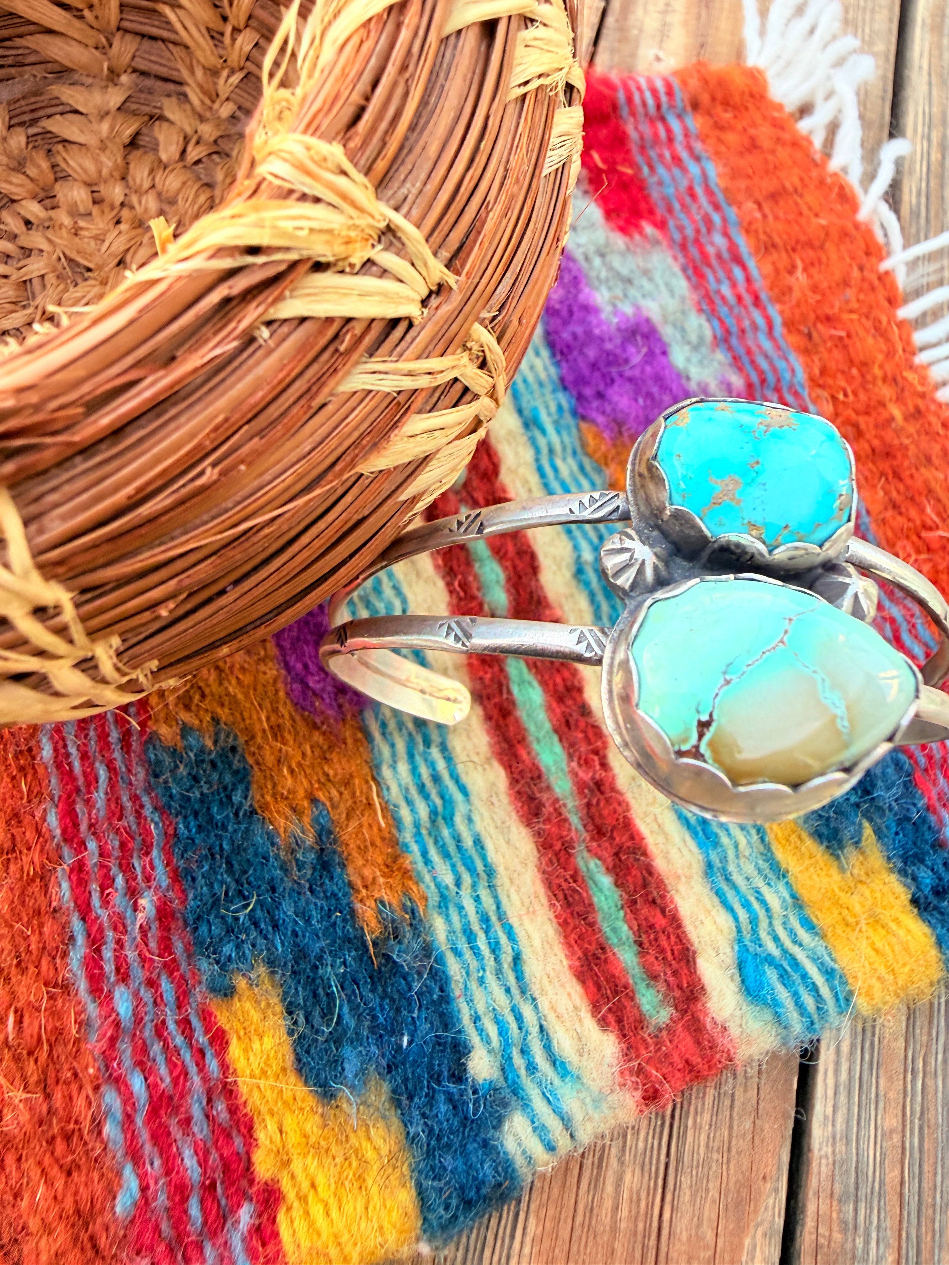 Handcrafted Turquoise & Sterling Silver Cuff Bracelet