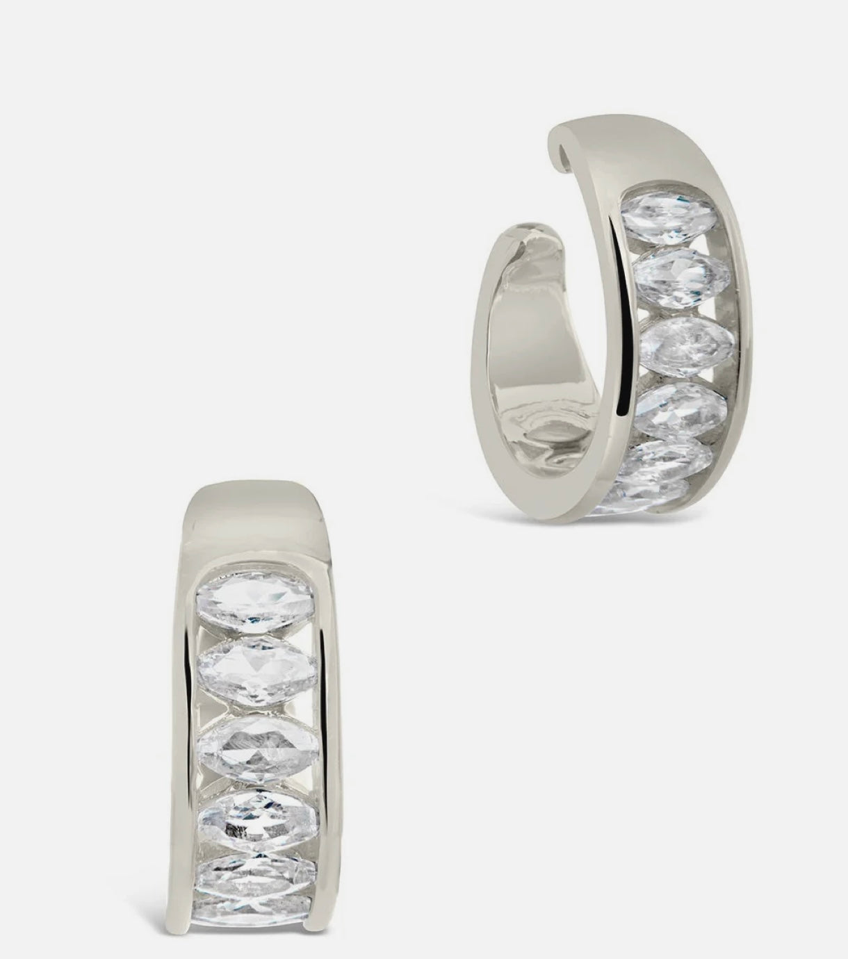 Mira Sterling Silver CZ Ear Cuff Set