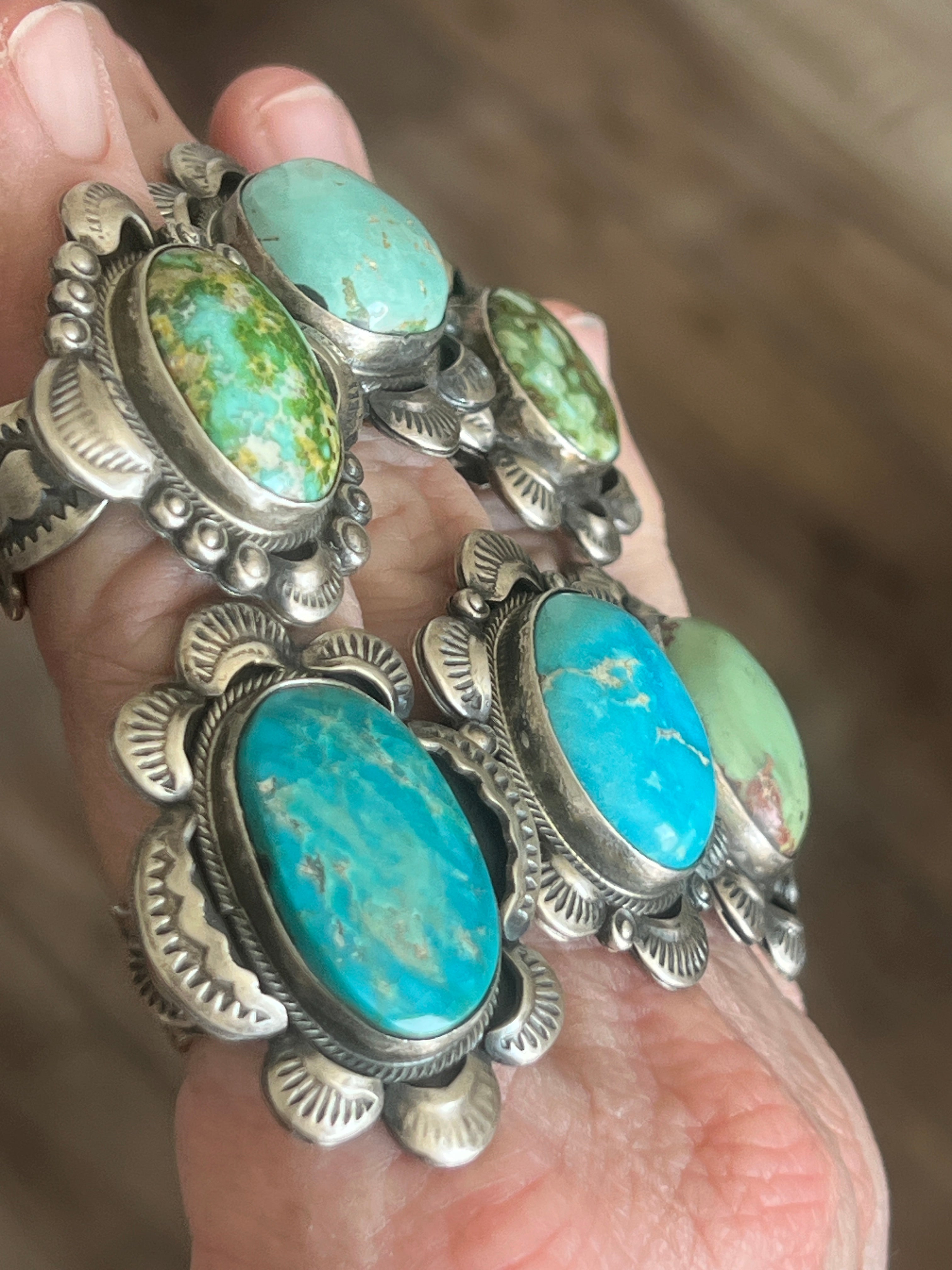 Handcrafted Sterling Silver and Sonoran Mountain Turquoise Single Stone Ring by Gilbert Tom, Size 9