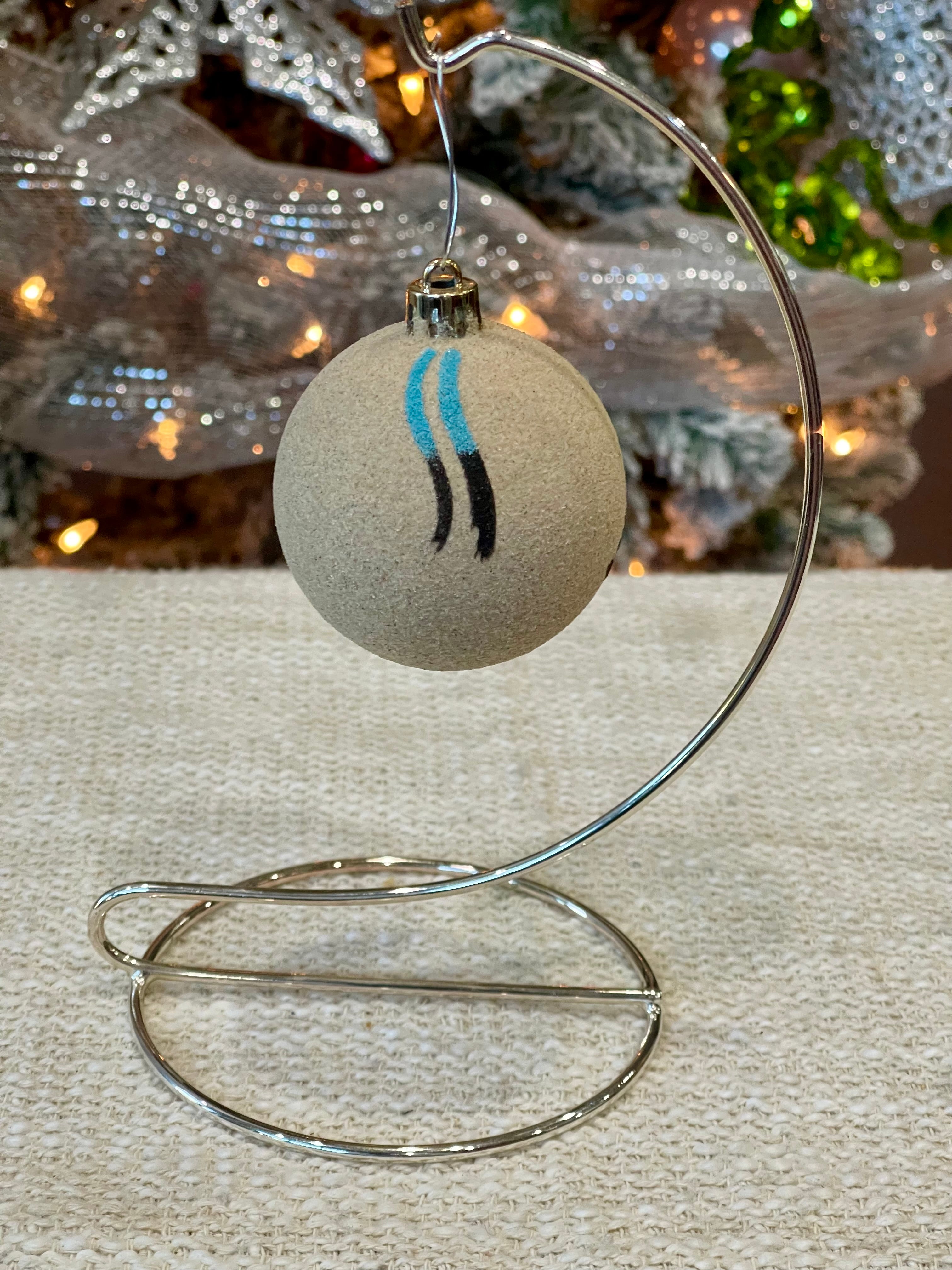 Handcrafted Ceramic Sand Painted Ornament