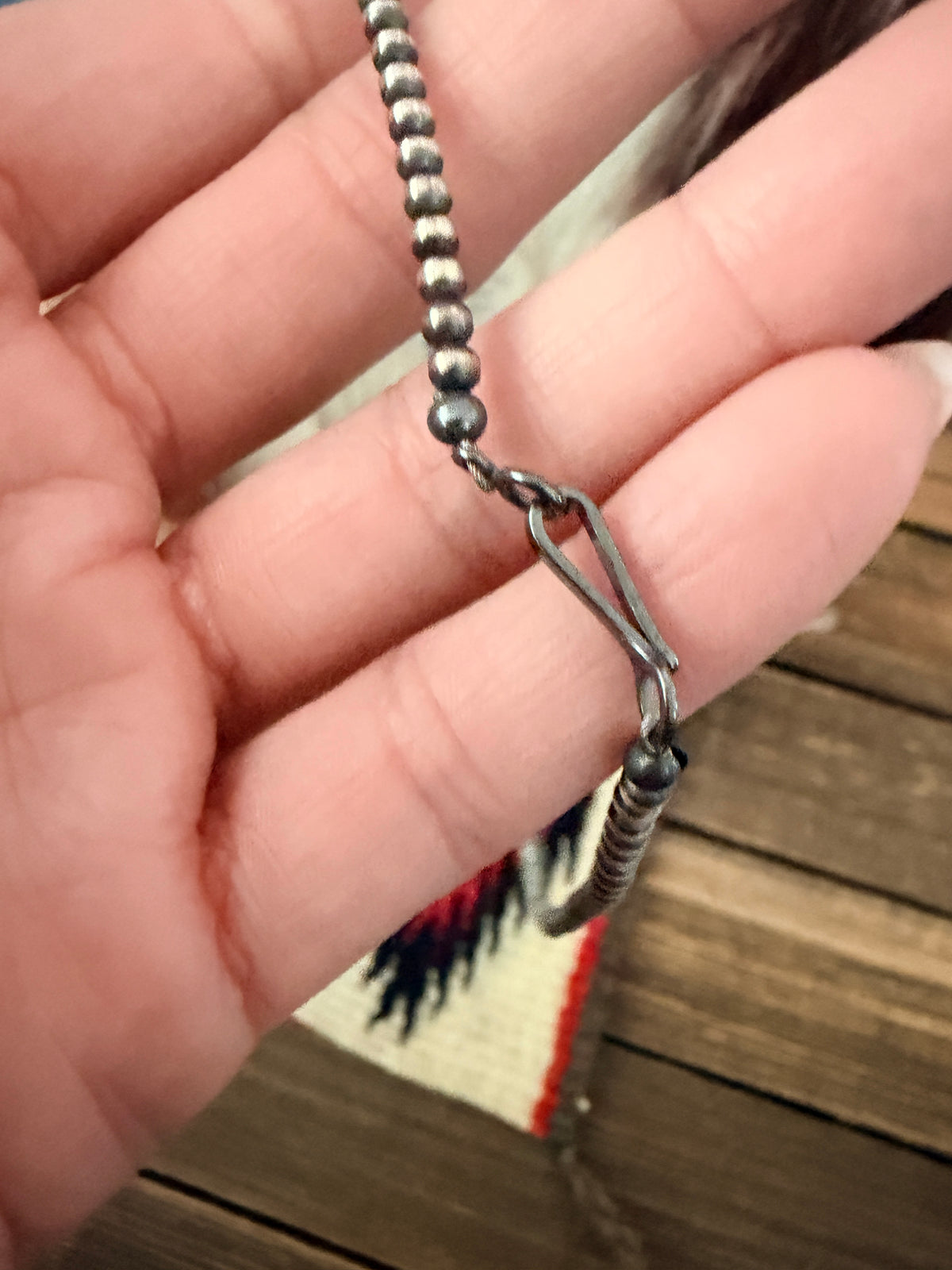 Handcrafted Sterling Silver & Gold Beaded 14” Necklace