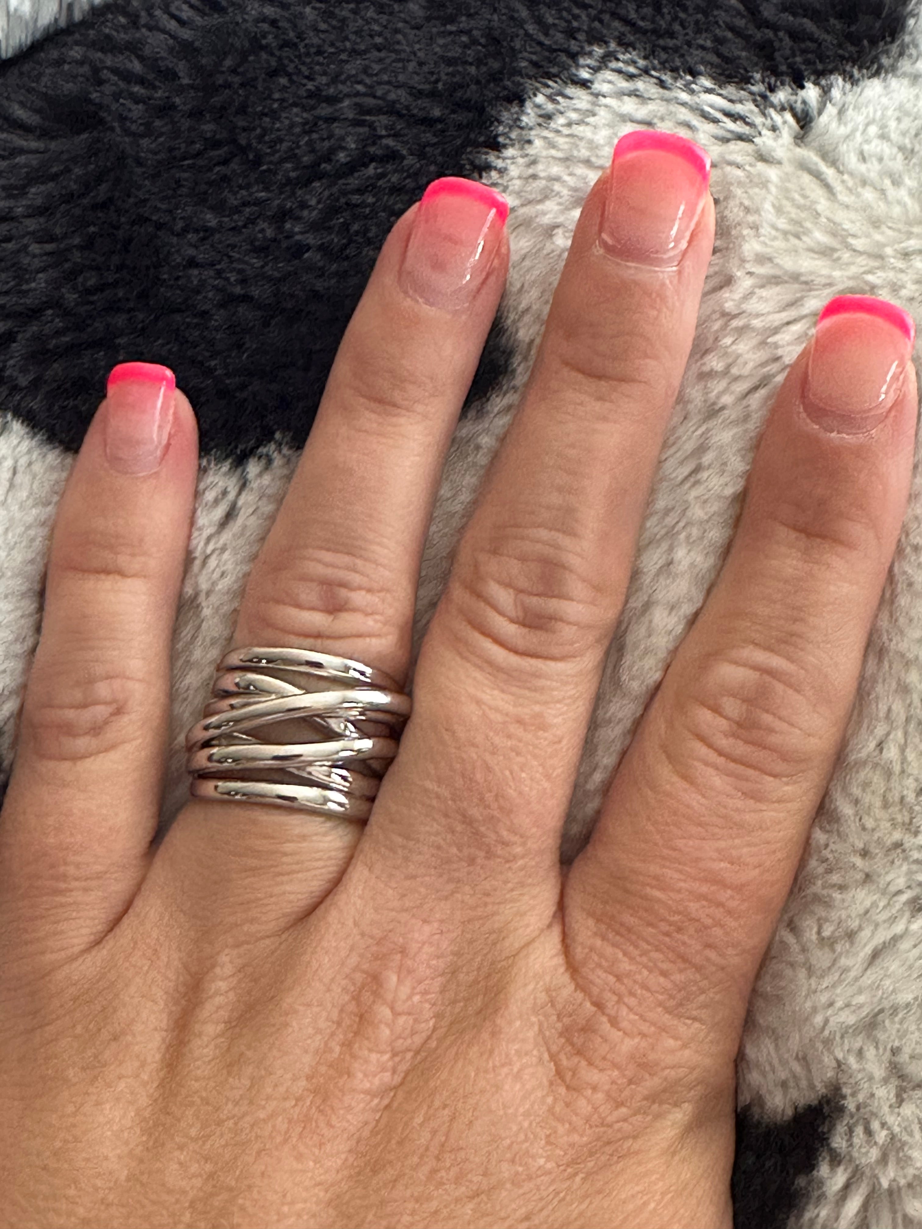 Sterling Silver Rebecca Layered Stacking Ring