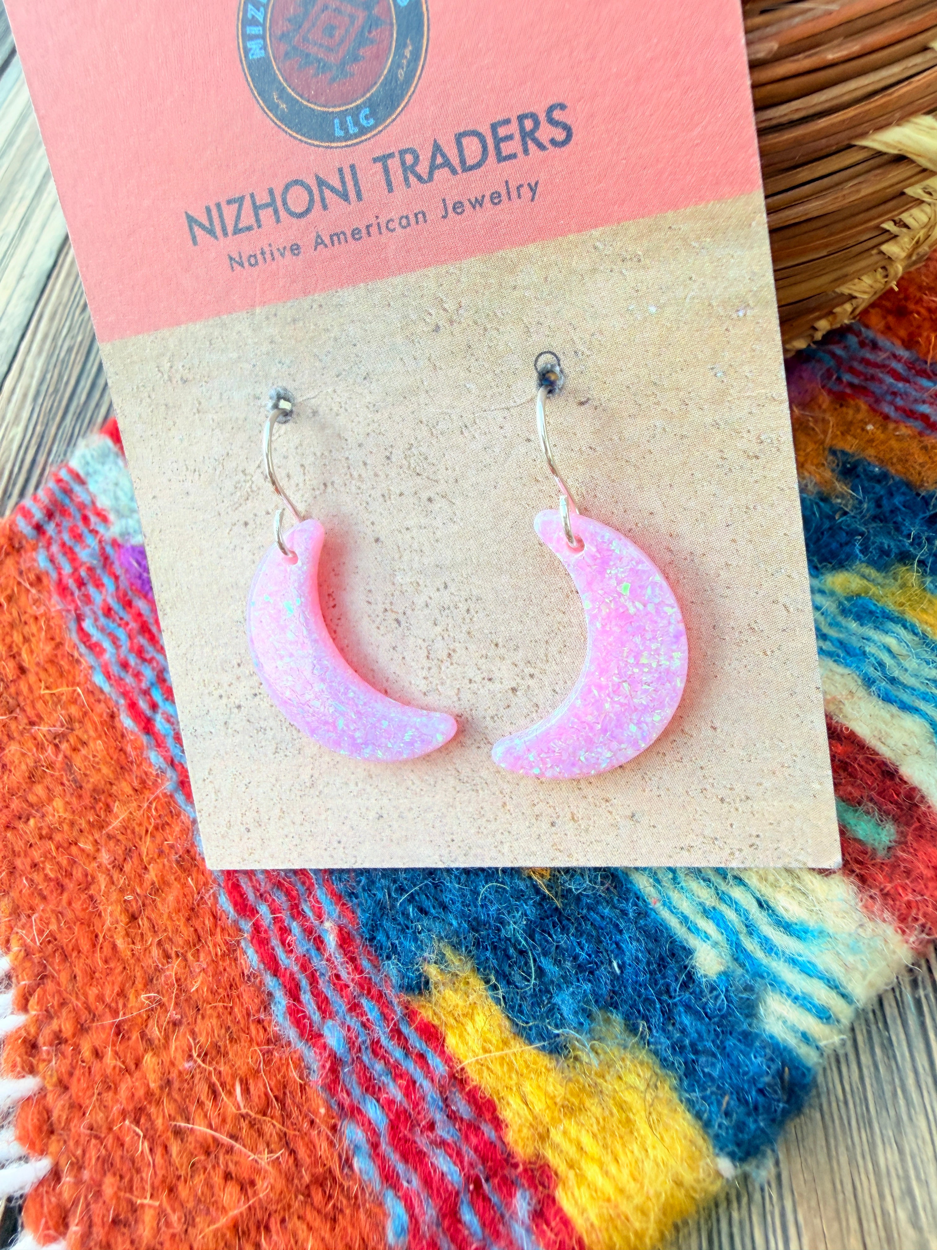 Handcrafted Sterling Silver & Opal Moon Dangle Earrings (Copy)