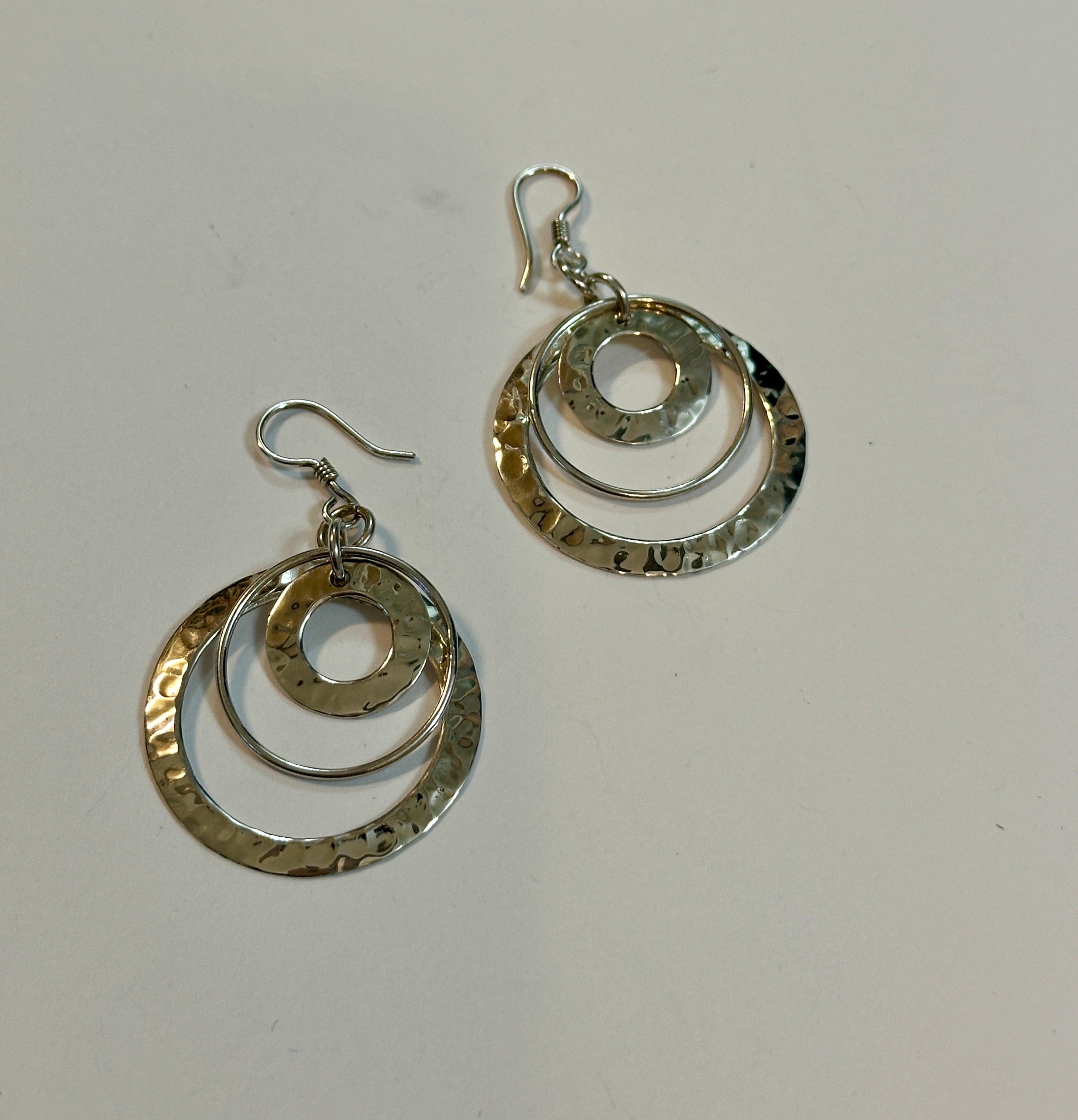 Triple Circle Earrings on Hook