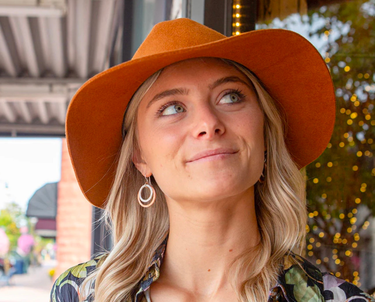 Copper & Silver Rings Earrings