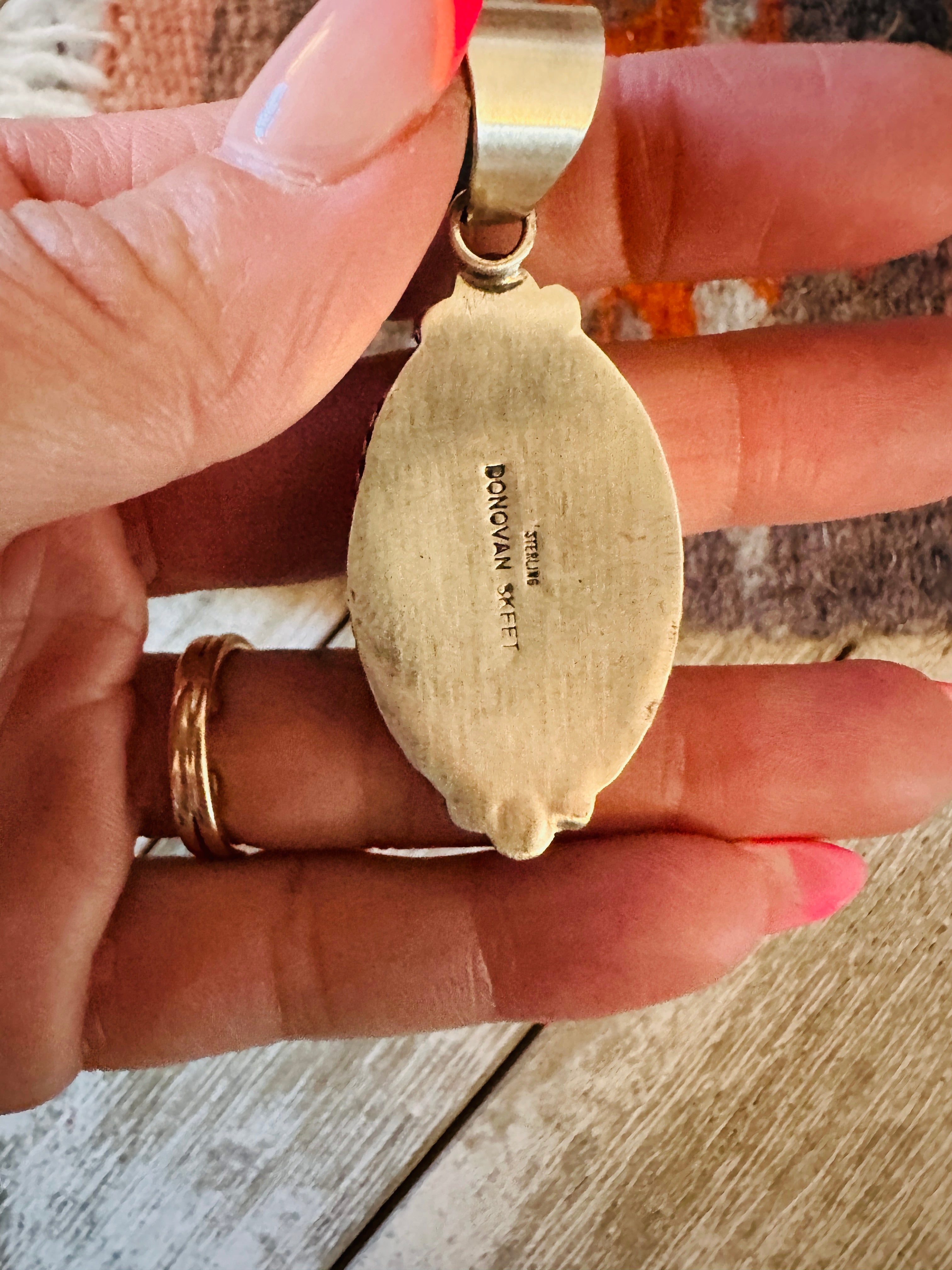 Handcrafted Cotton Candy & Sterling Silver Pendant