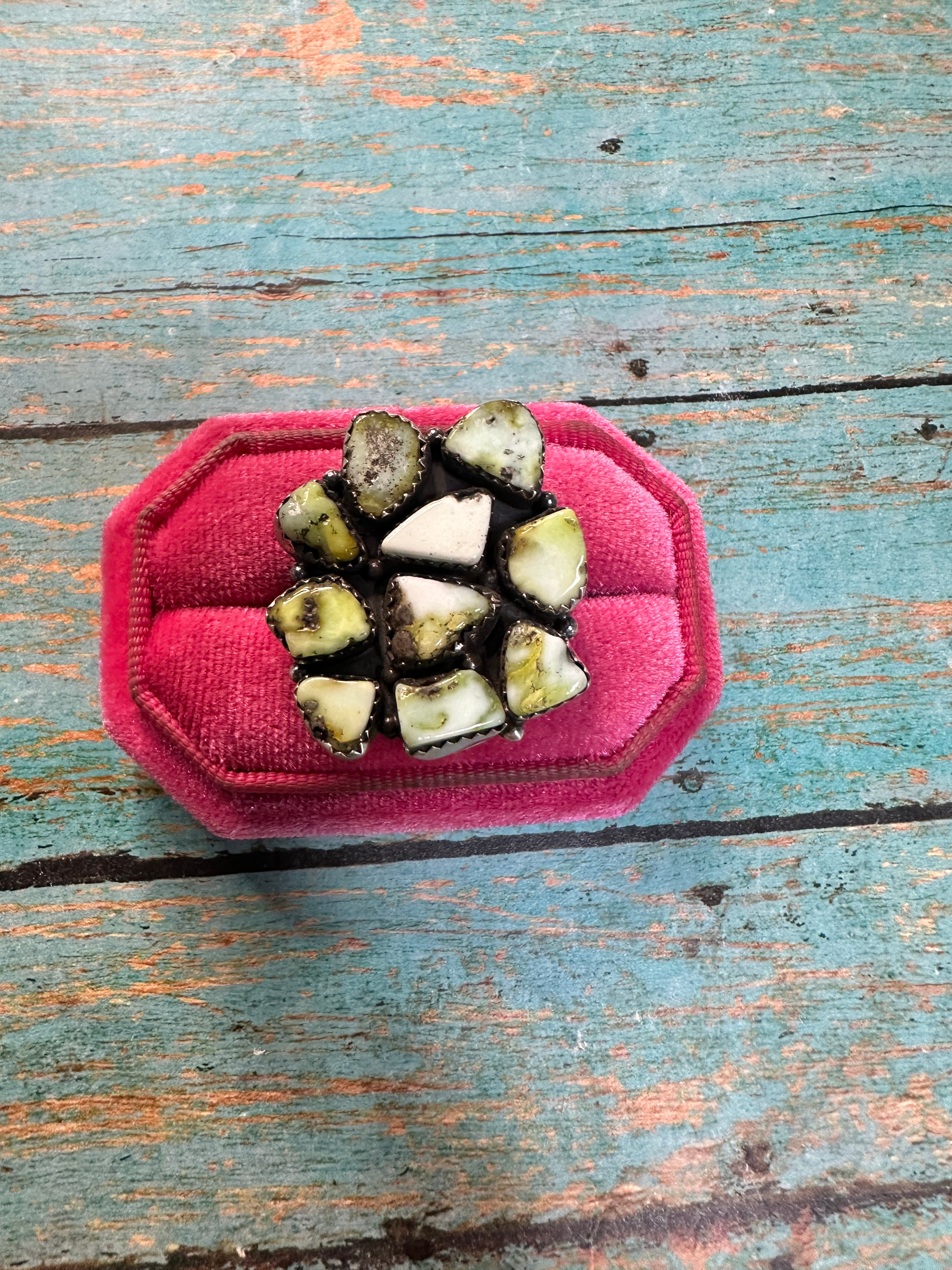 Handmade Palomino Turquoise & Sterling Adjustable Ring