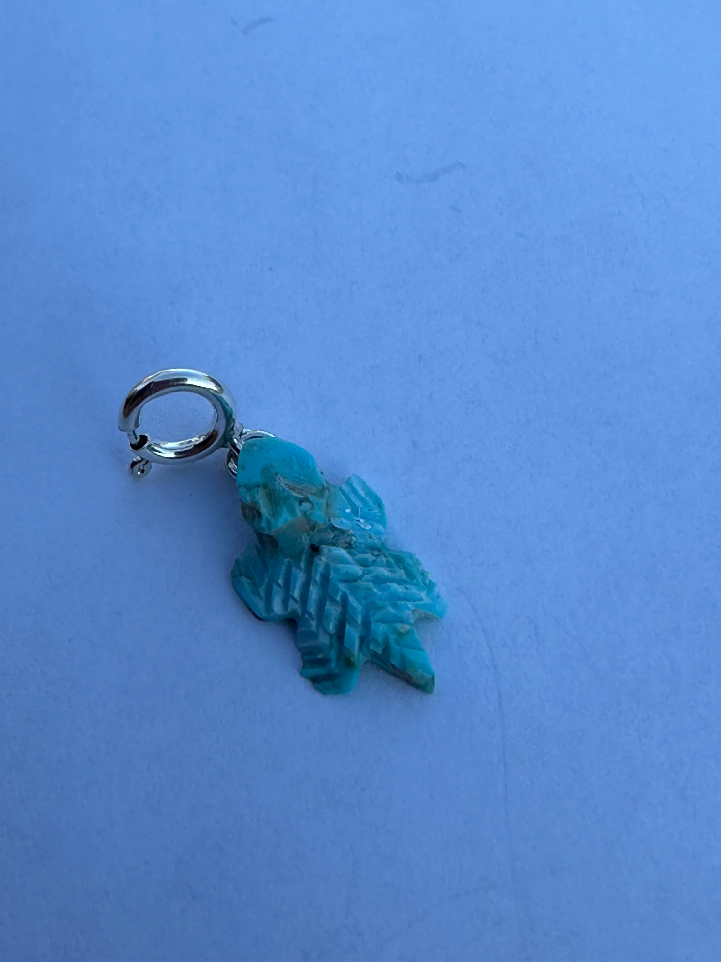Handcrafted Turquoise Hornytoad Charm