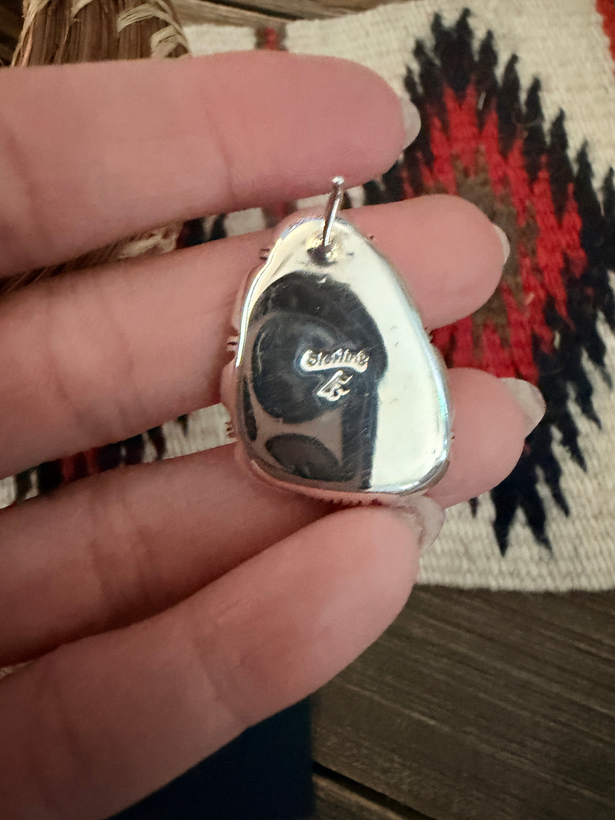 Handcrafted Multi Stone & Sterling Silver Inlay Post Earrings