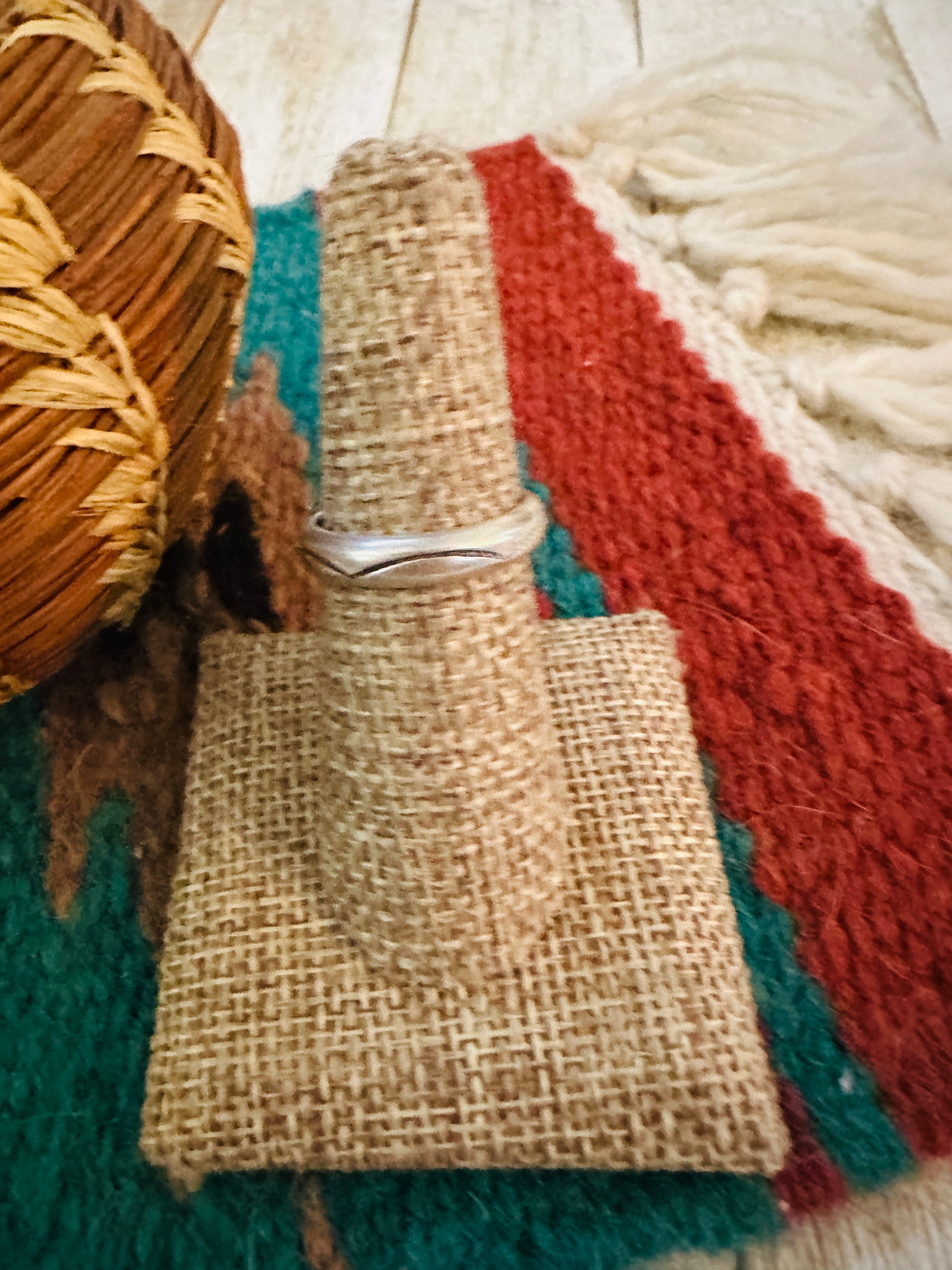 Handcrafted Sterling Silver Band Ring Size 6.75