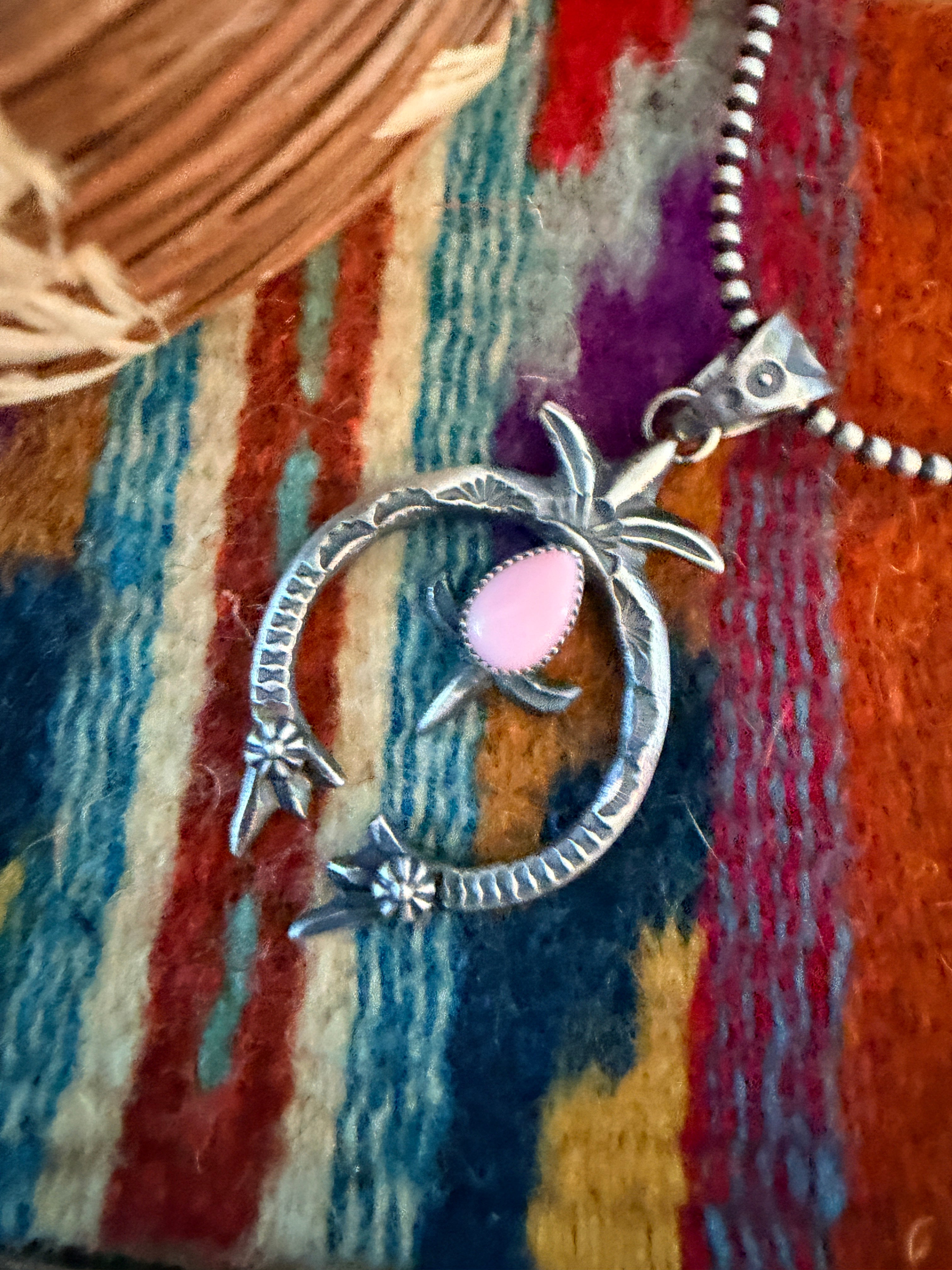Handcrafted Sterling Silver & Queen Pink Naja Pendant by Kevin Billah